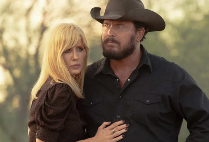Kelly Reilly and Cole Hauser play power couple Beth and Rip in 'Dutton Ranch'