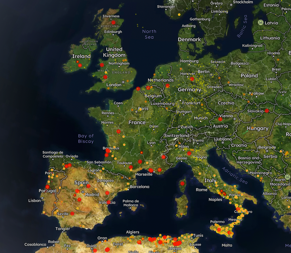 All of Europe’ could catch fire this weekend: Where is most at risk?