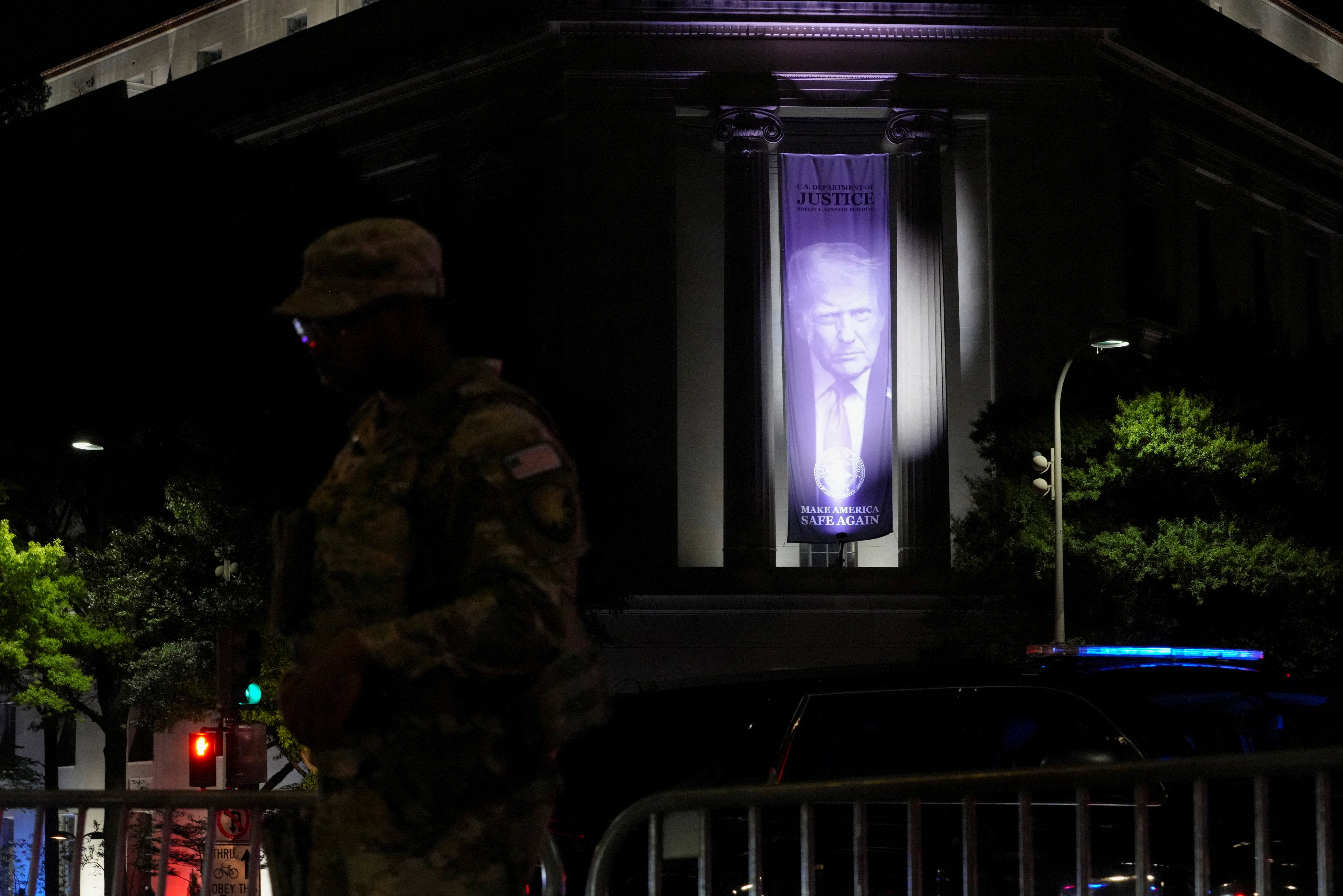 Doj Spent Nearly $1 Million On Banners Of Trump’s Face And Other Refurbishments, Documents Show