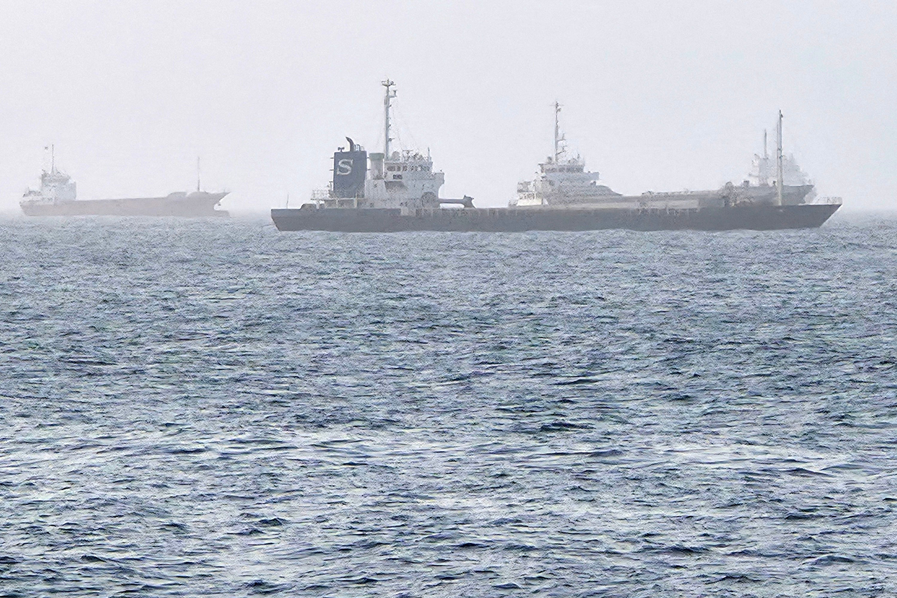 Vessels transiting done nan Gulf of Oman are pictured disconnected nan seashore of Muscat
