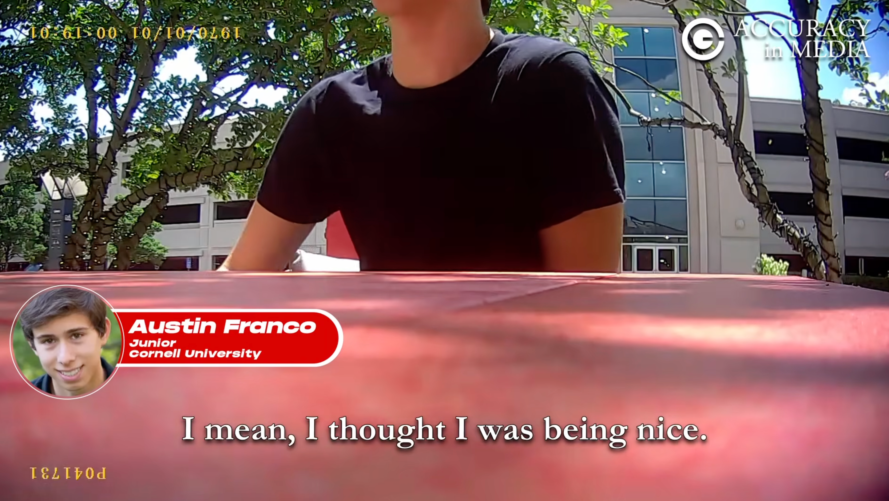 'I mean I thought I was being nice. Saying this is why I don’t want to activity for you,' Franco said, according to a blimpish watchdog group, Accuracy successful Media