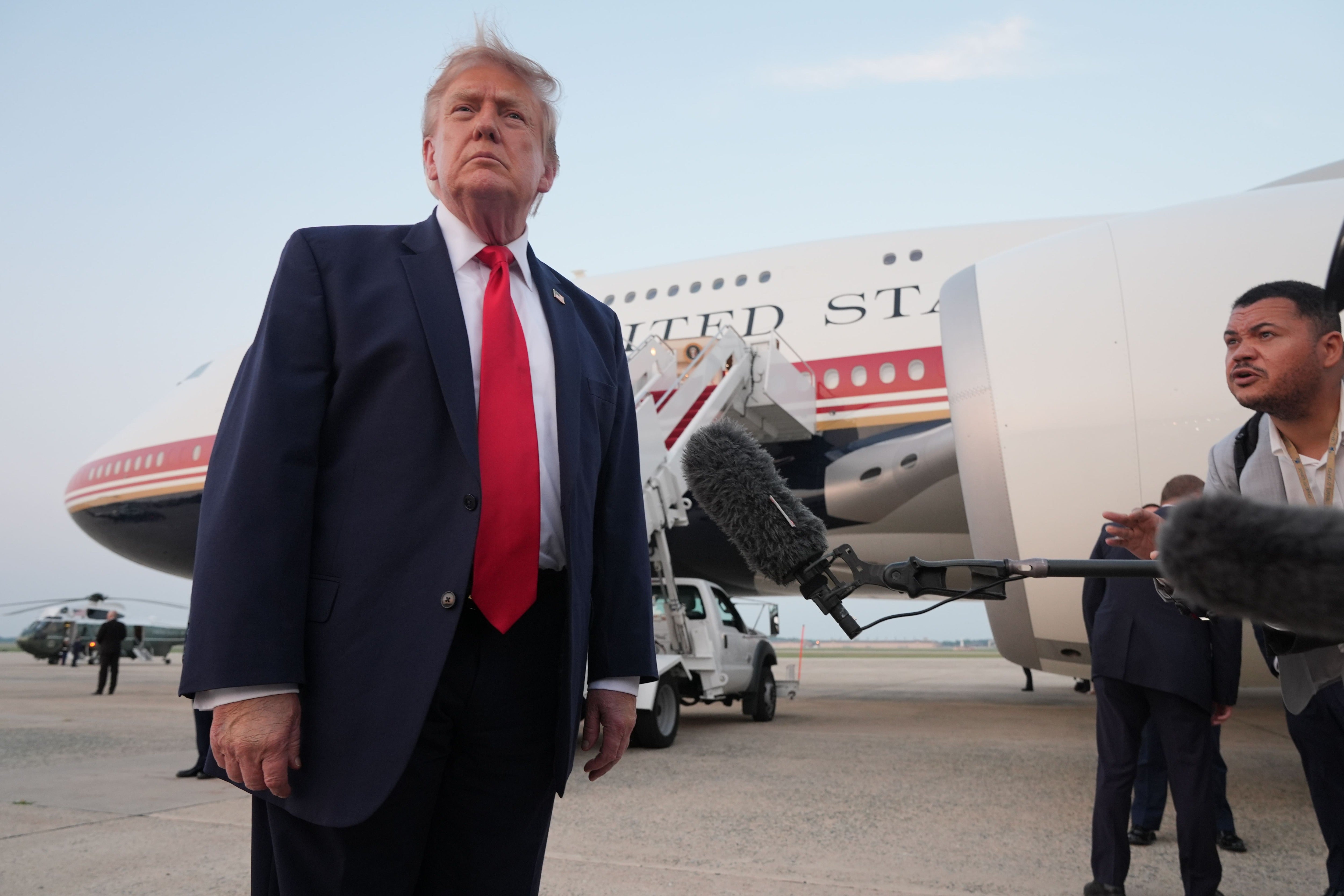 Donald Trump was at the White House Correspondents' Dinner in April when a shooting broke out, but he was unharmed