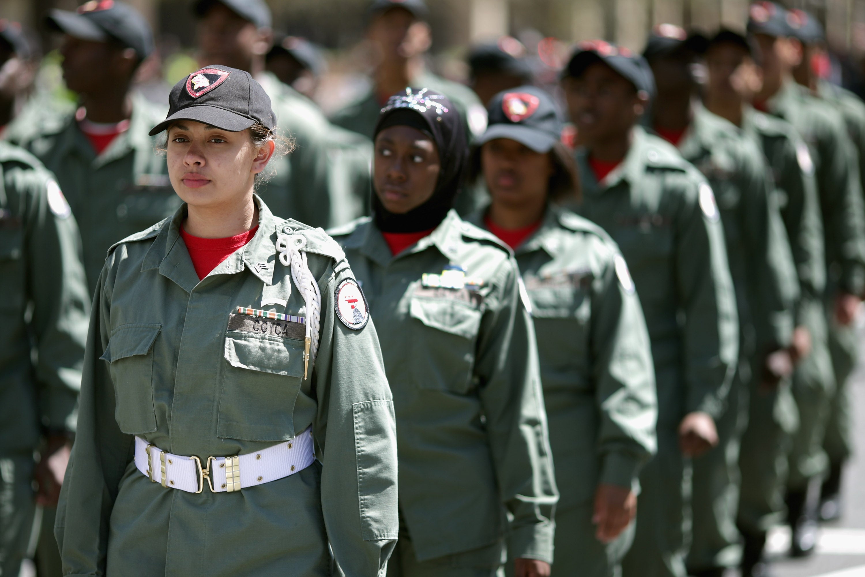 The cadets were astatine nan Capital Guardian Youth Challenge Academy successful Laurel, Maryland, connected Sunday erstwhile first responders were called (file photo)