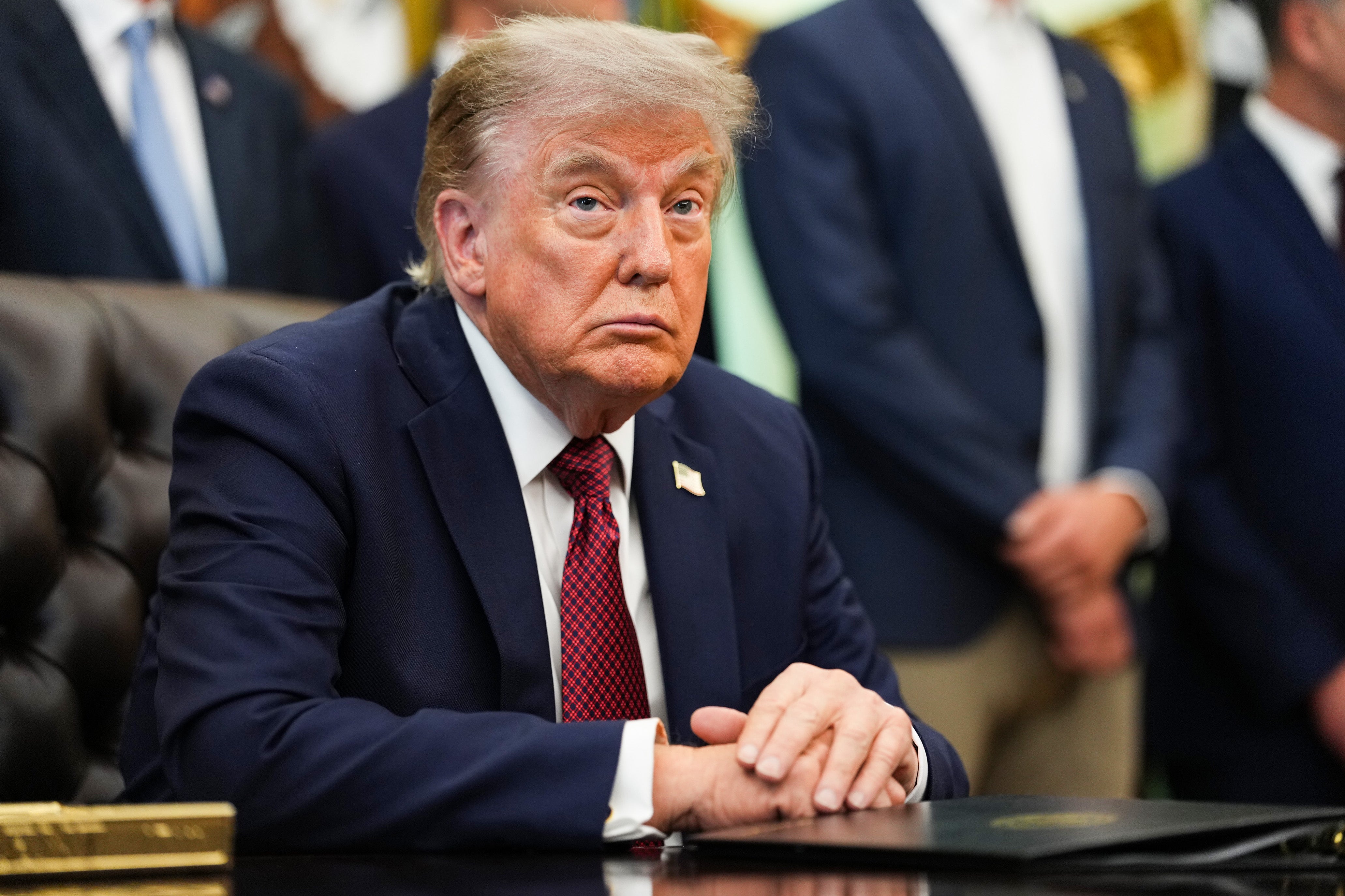 Just 78 percent of Republicans o.k. of nan occupation Trump is doing, according to a caller poll