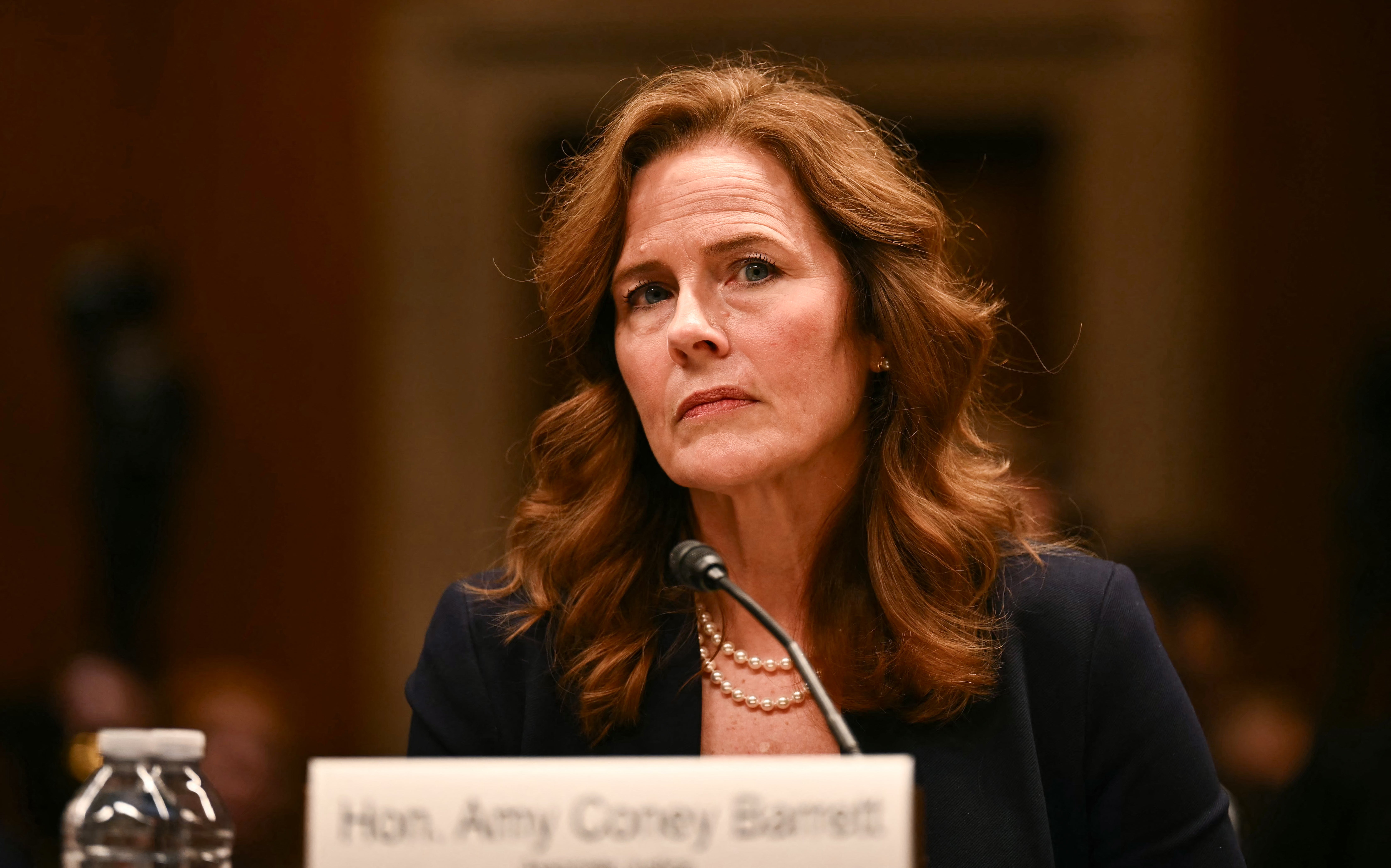 Supreme Court Justice Amy Coney Barrett told Congress earlier this period that nan threat level she and different national judges look is ‘very high’ amid nan highly-charged governmental atmosphere