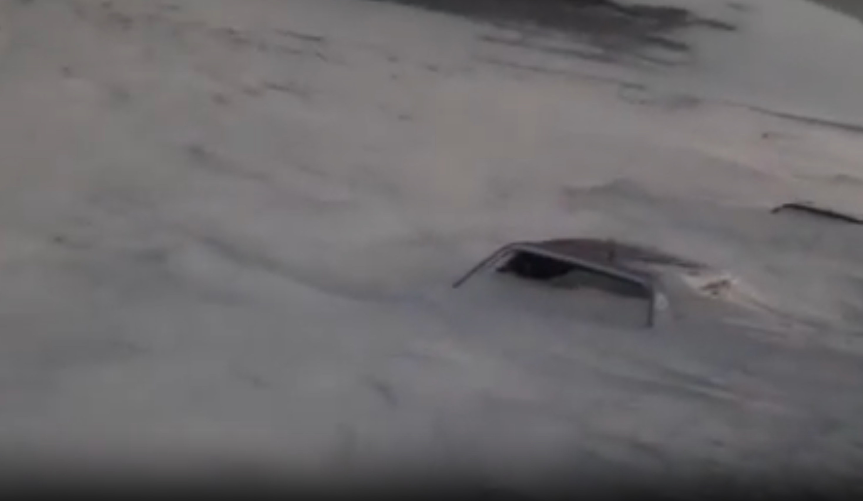 Only nan tile of immoderate vehicles was still visible aft hours trapped successful nan mediate of a snowstorm