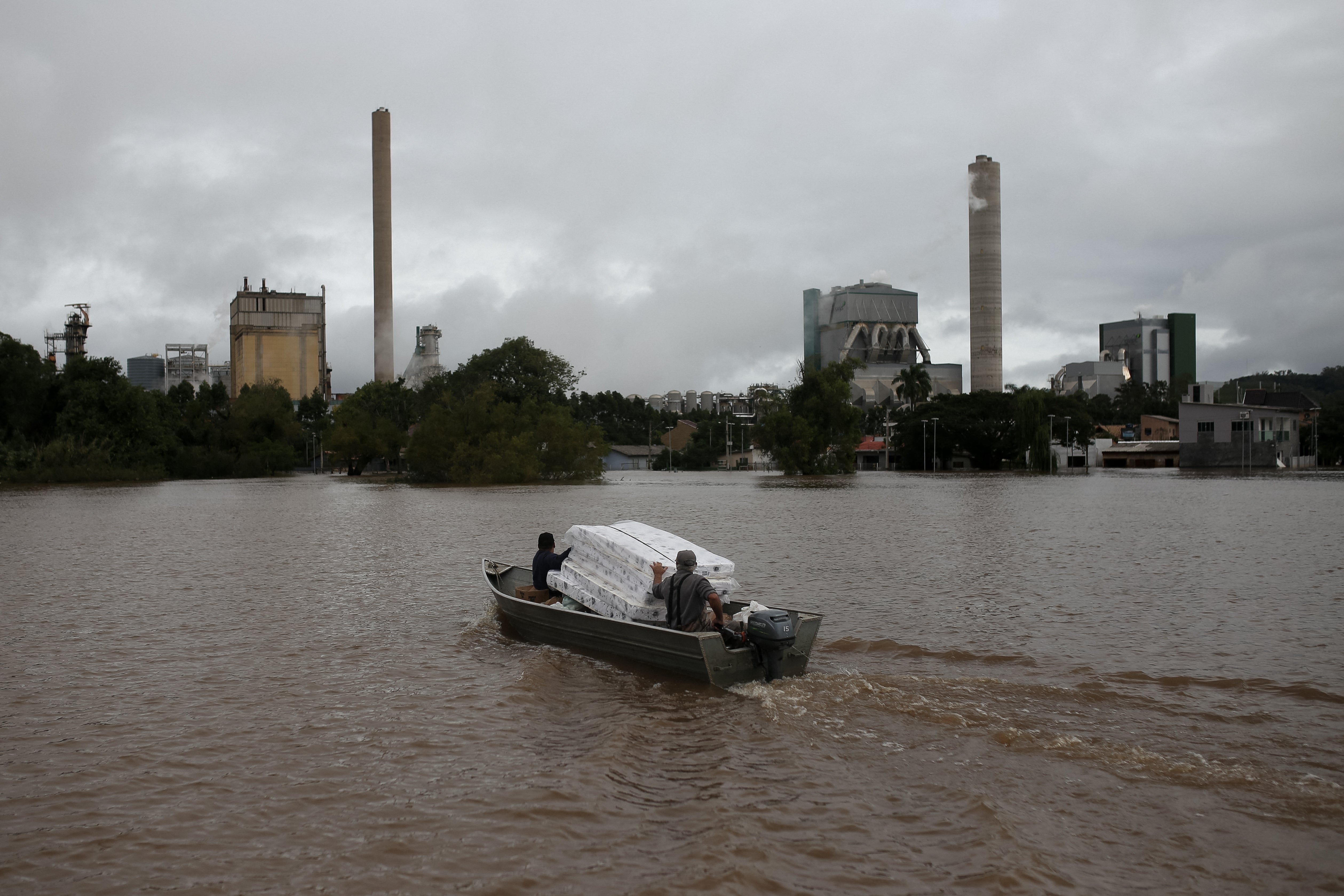 Volunteers carrier mattresses to beryllium taken to Guaiba for flood victims successful Porto Alegre, Rio Grande do Sul state, Brazil, connected May 13, 2024