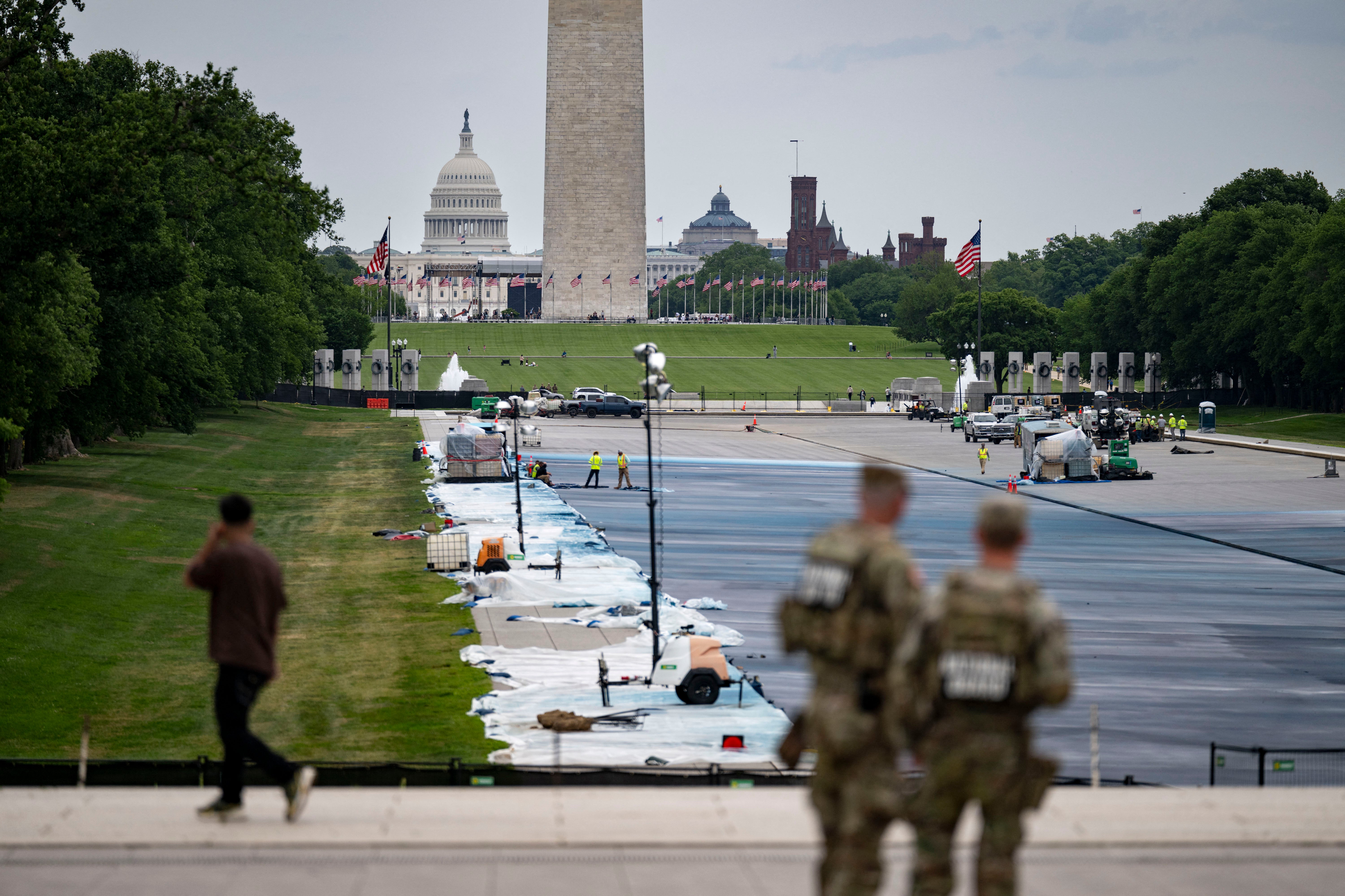 According to Pirro, harm to nan Reflecting Pool was caused by ‘flawed installation by nan contractor’ that had been awarded much than $14 cardinal successful no-bid contracts to refurbish nan monument