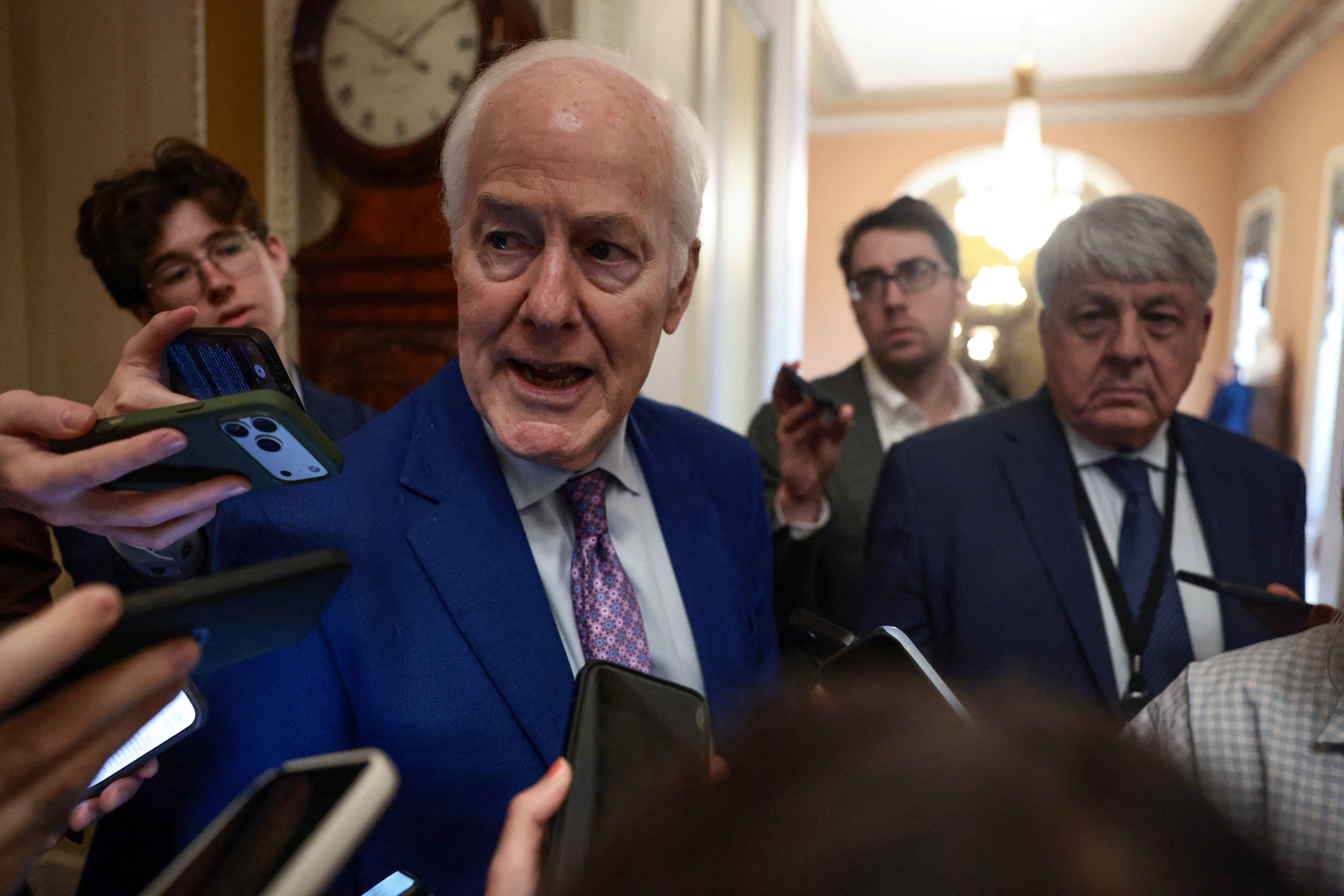 John Cornyn, whom nan president refused to endorse successful a adjacent Republican primary, is holding retired connected advancing Trump’s nominee until nan management confirms it will extremity nan ‘Anti-Weaponization Fund’