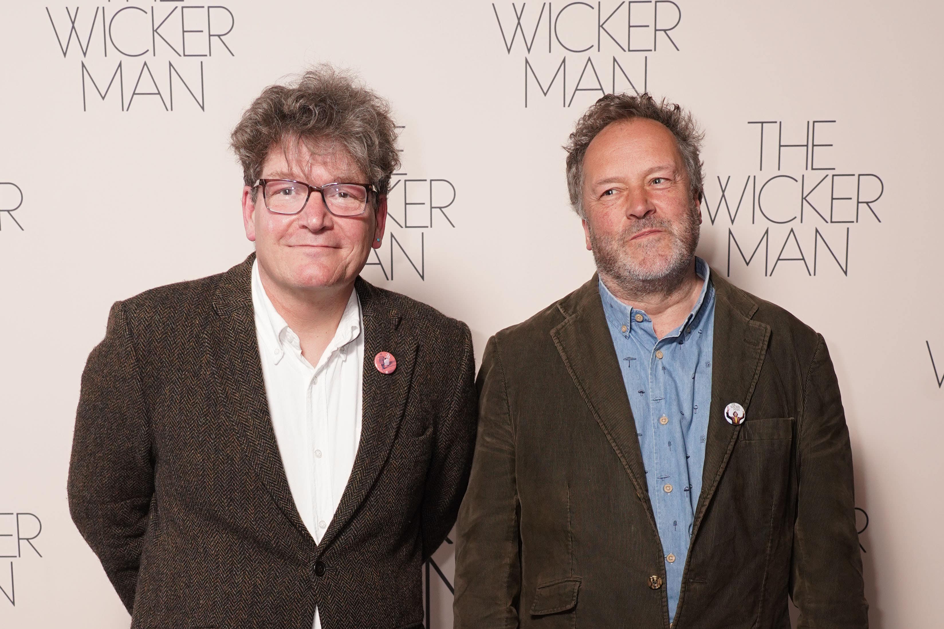 Dominic Hardy (left) and his brother Justin attending the 50th anniversary celebration for the film, The Wicker Man