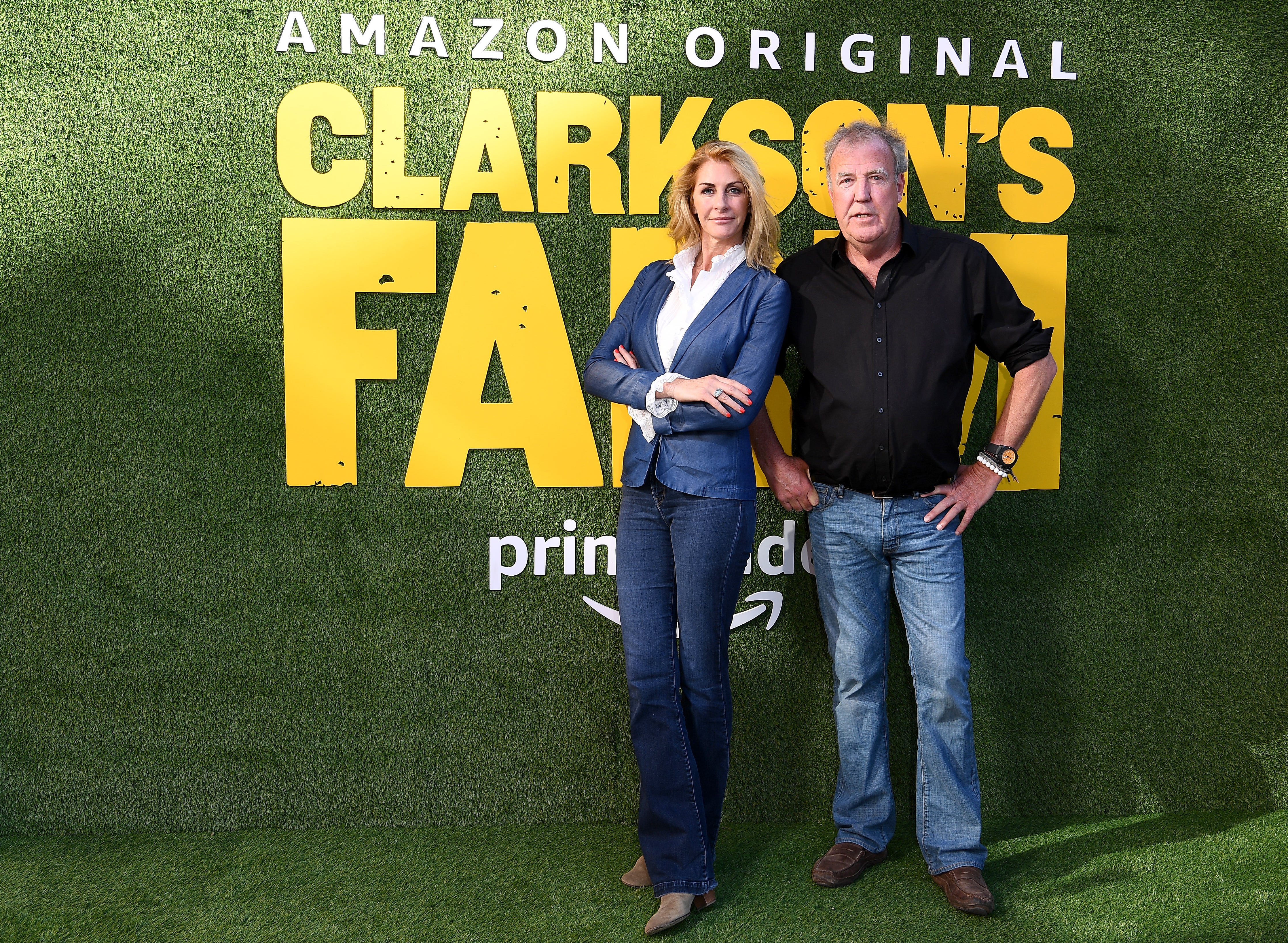Jeremy Clarkson with partner and co-star Lisa Hogan