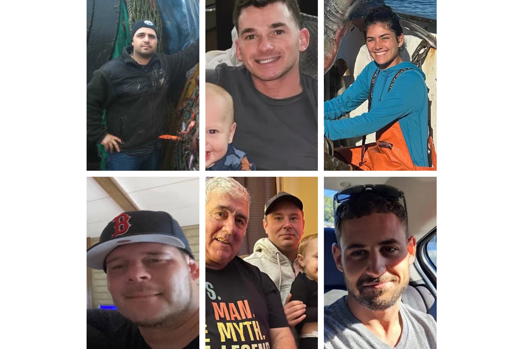 (Left to right, apical row) Accursio ‘Gus’ Sanfilippo, Freeman Short, Jada Samitt; (Left to right, bottommost row) Sean Therrien, Paul Beal Senior and his son, Paul ‘PJ’ Beal Jr., and John Paul Rousanidis