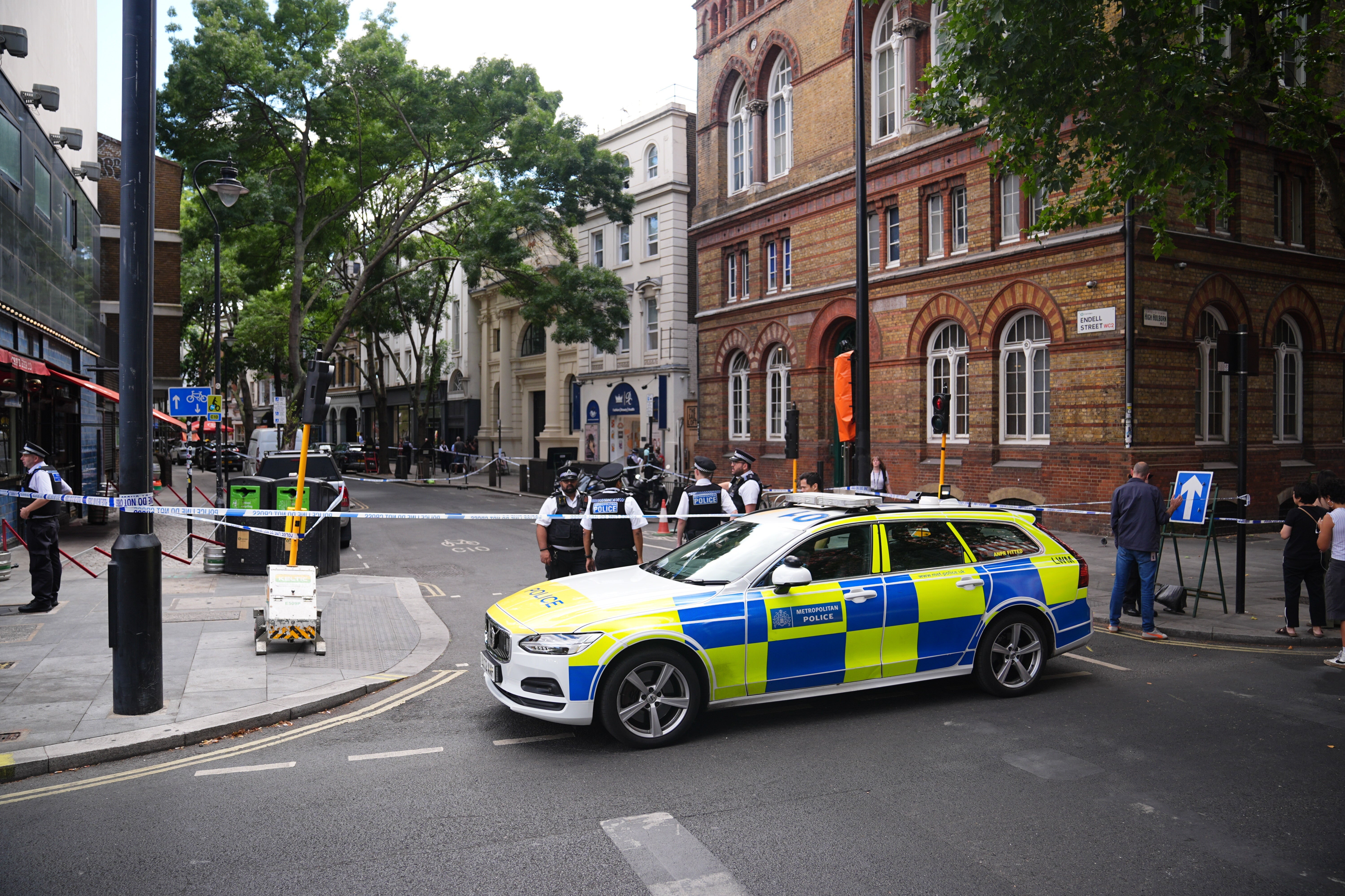 Woman accused of knifing four men with scissors in Covent Garden stabbing spree