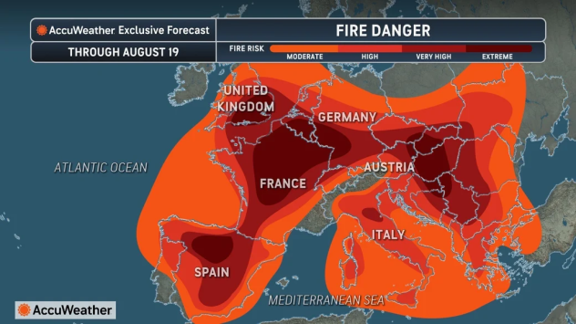 Much of the continent remains at risk of another wildfire, says AccuWeather