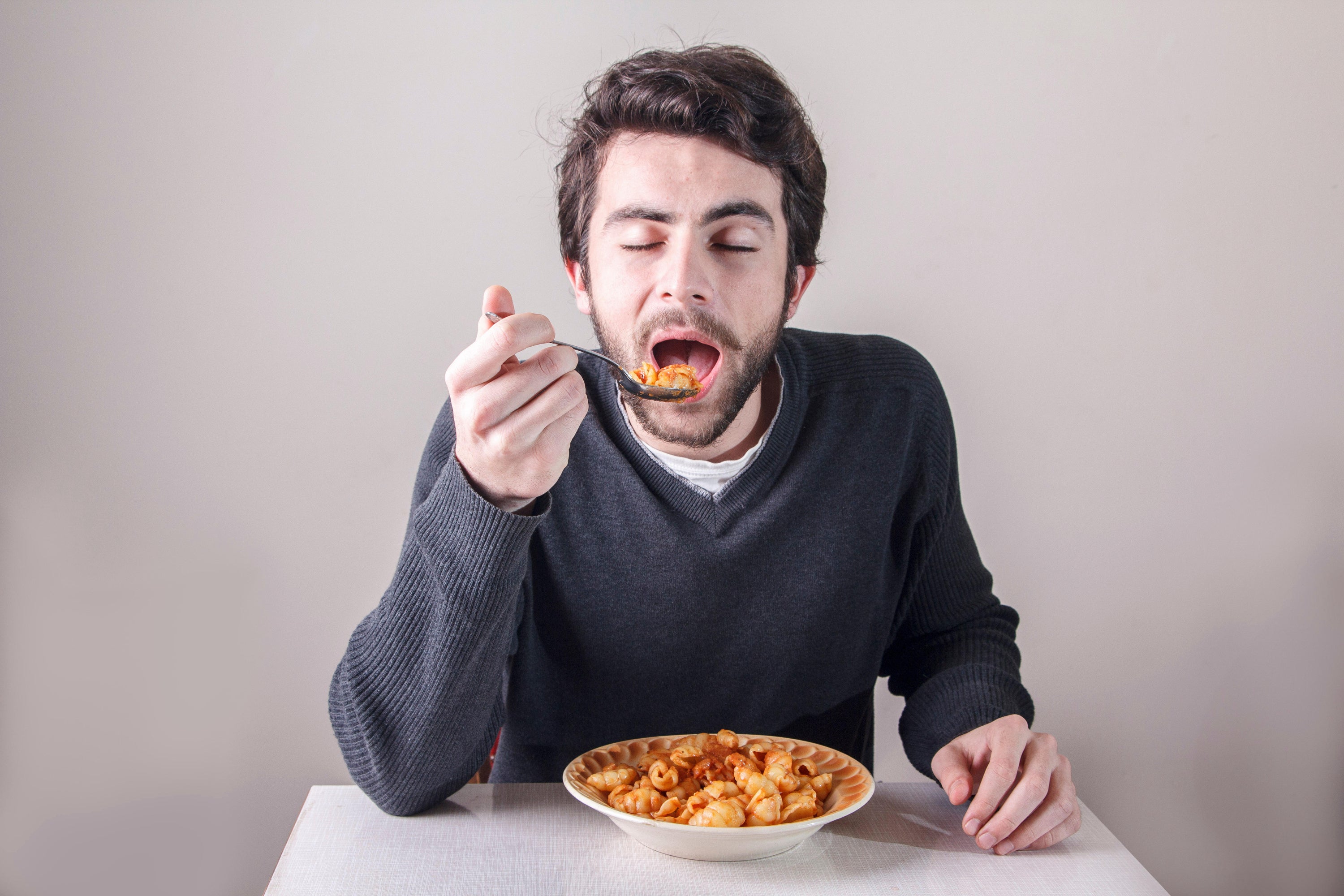 ‘If you’re already feeling really hot, eating a massive bowl of hot pasta or a spicy curry is probably going to make you feel worse,’ says Hooper