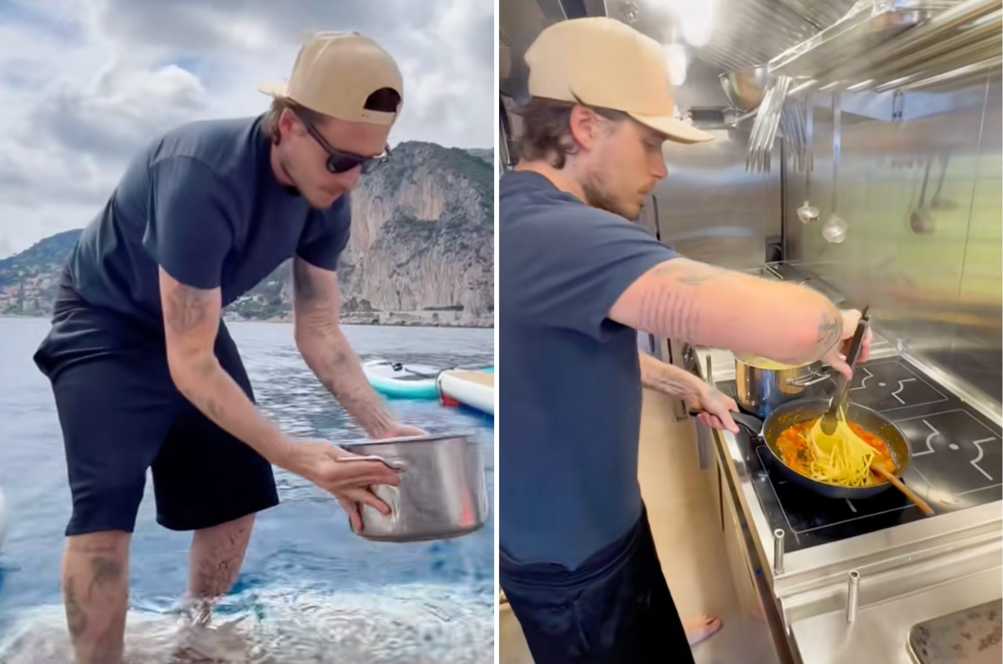 Brooklyn Beckham reposts bizarre seawater pasta video from a year ago — ...