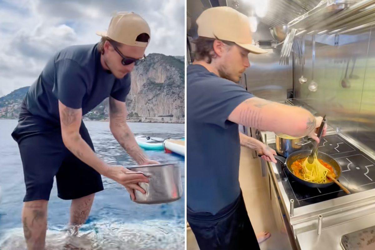 Brooklyn Beckham reposts bizarre seawater pasta video from a year ago — ...