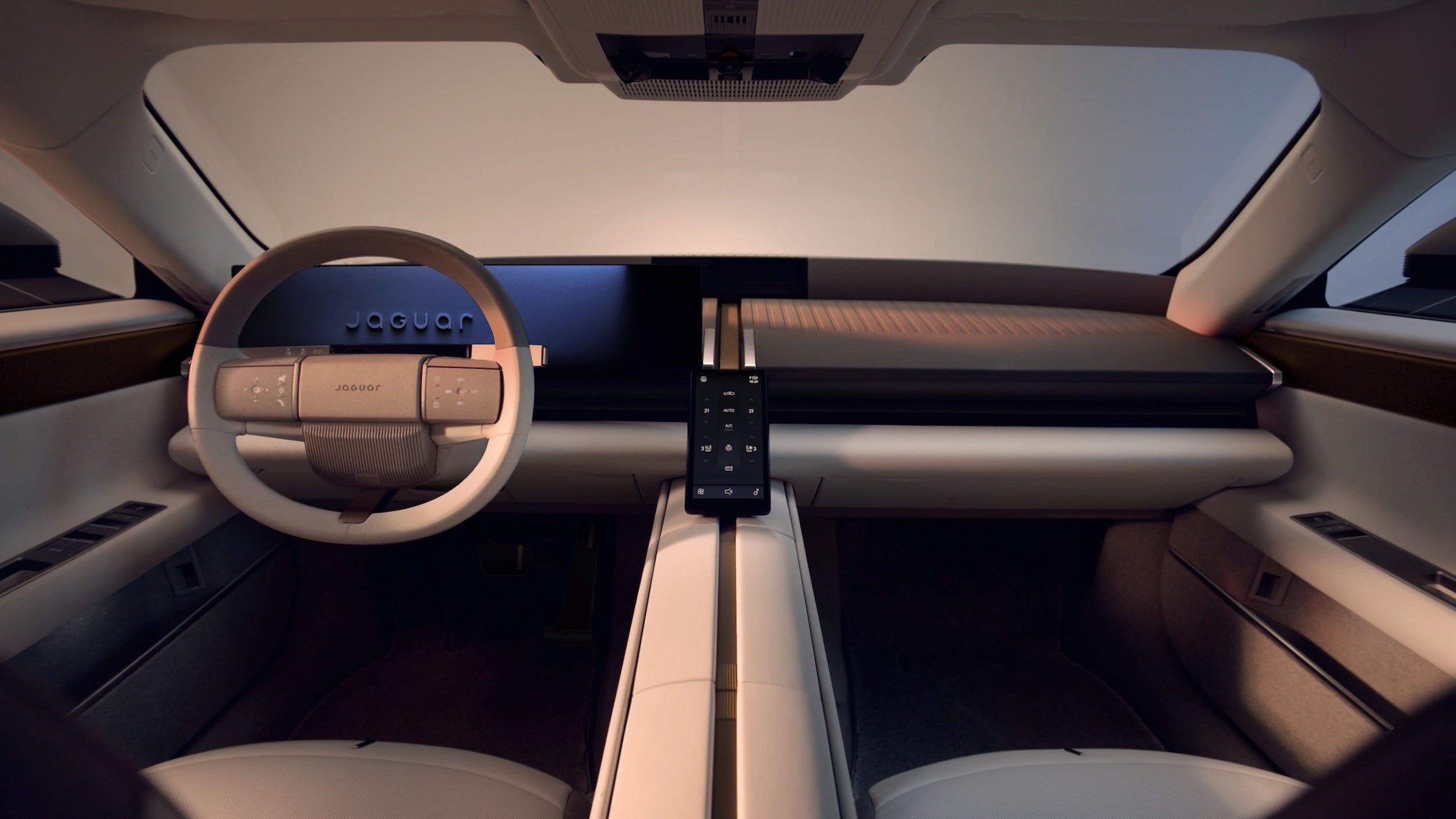 The new Jaguar Type 01 interior is so minimalist it doesn't even feature a rear-view mirror