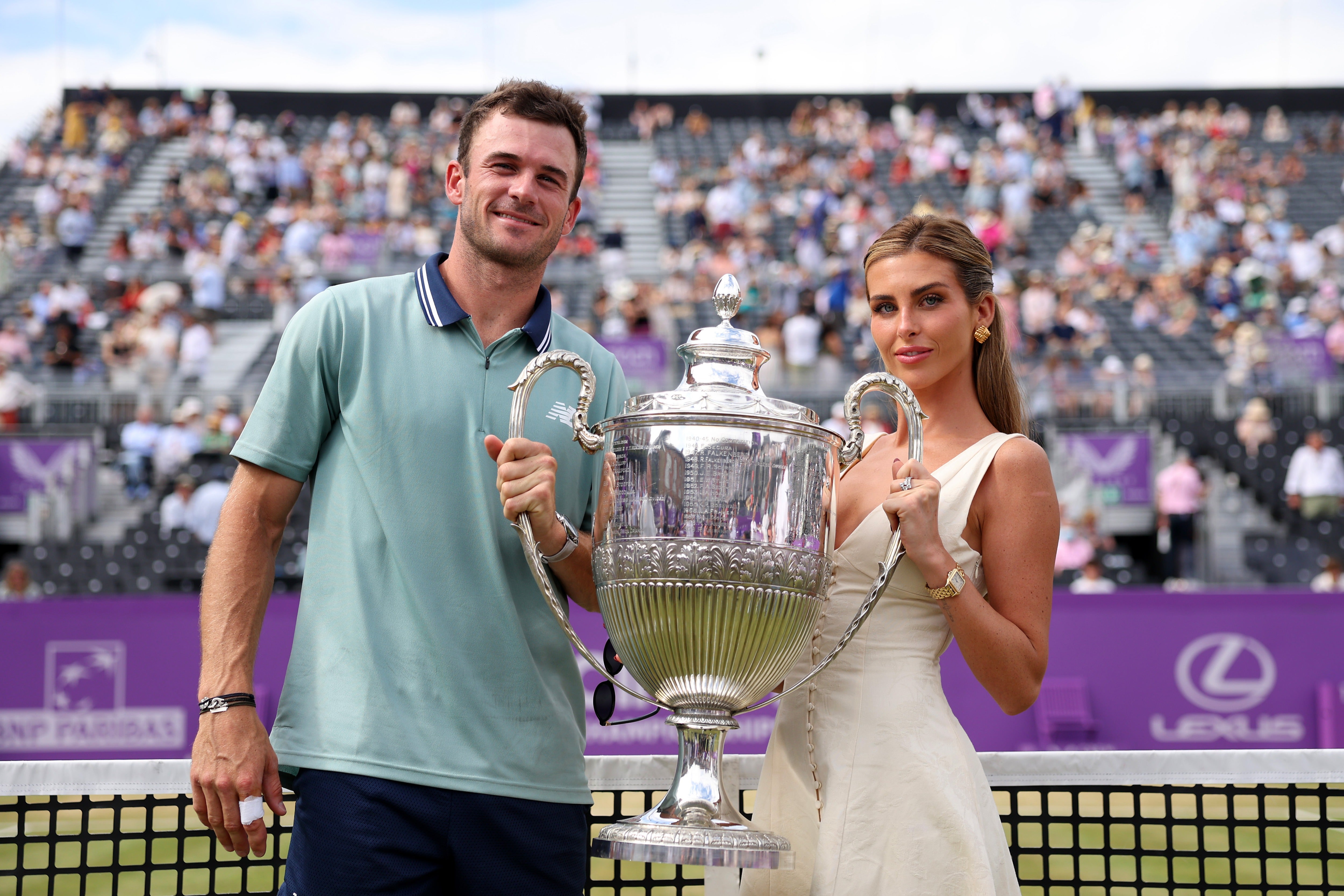 Tommy Paul pinch Paige Lorenze aft his Championships 2024 triumph successful London. The mates wed this summer, and she took his past name