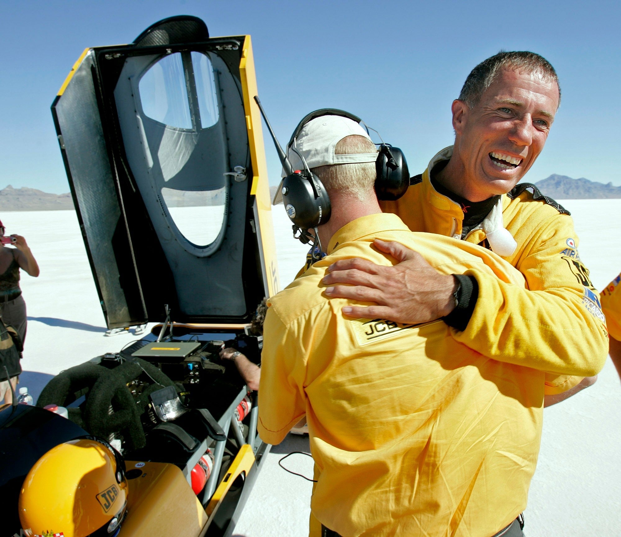 Driver who was first to break sound barrier in car sets new land-speed record