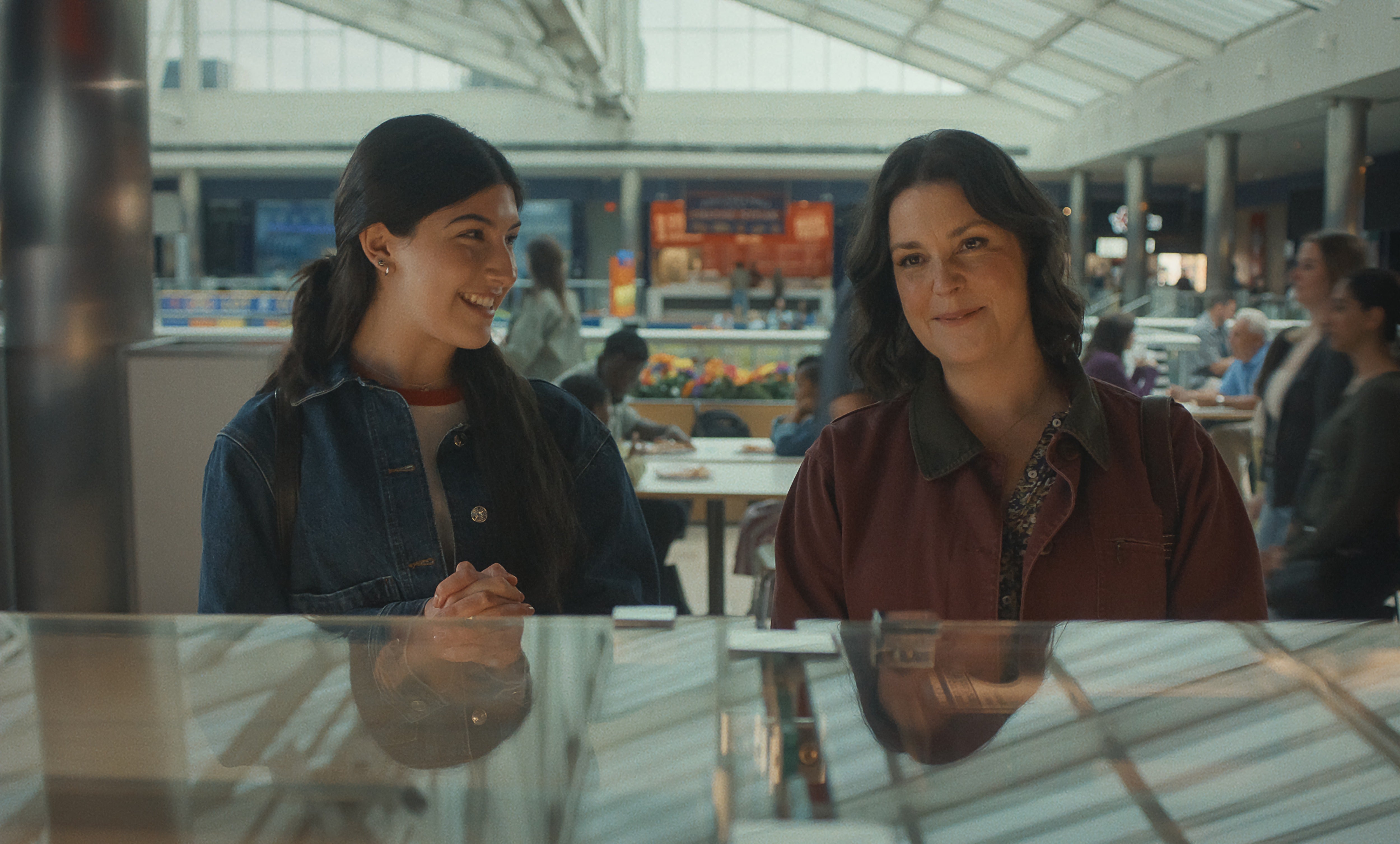 Sunny Sandler (left) stars as Melanie Lynskey's (right) daughter in 'Don't Say Good Luck'