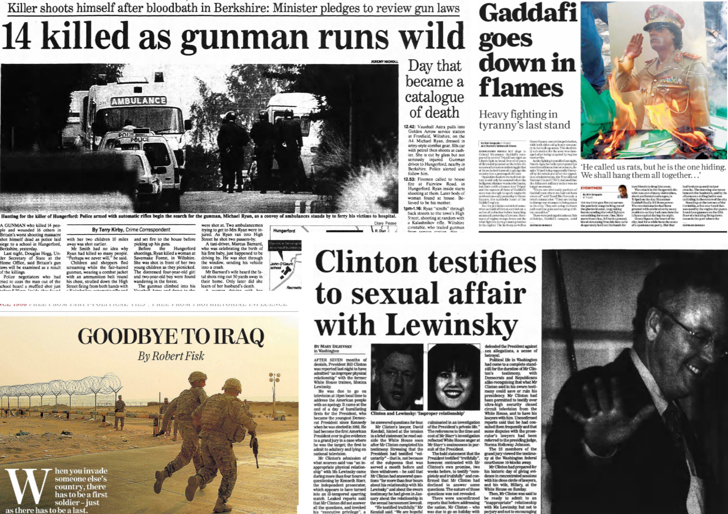 This Week in History: From the Lewinsky affair to the fall of Gaddafi
