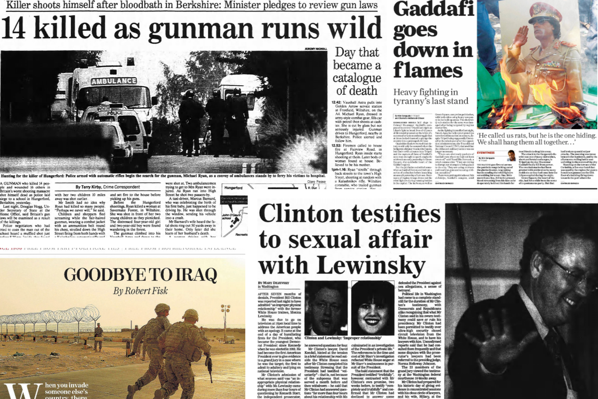 This Week in History: From the Lewinsky affair to the fall of Gaddafi This Week in History: From the Lewinsky affair to the fall of Gaddafi