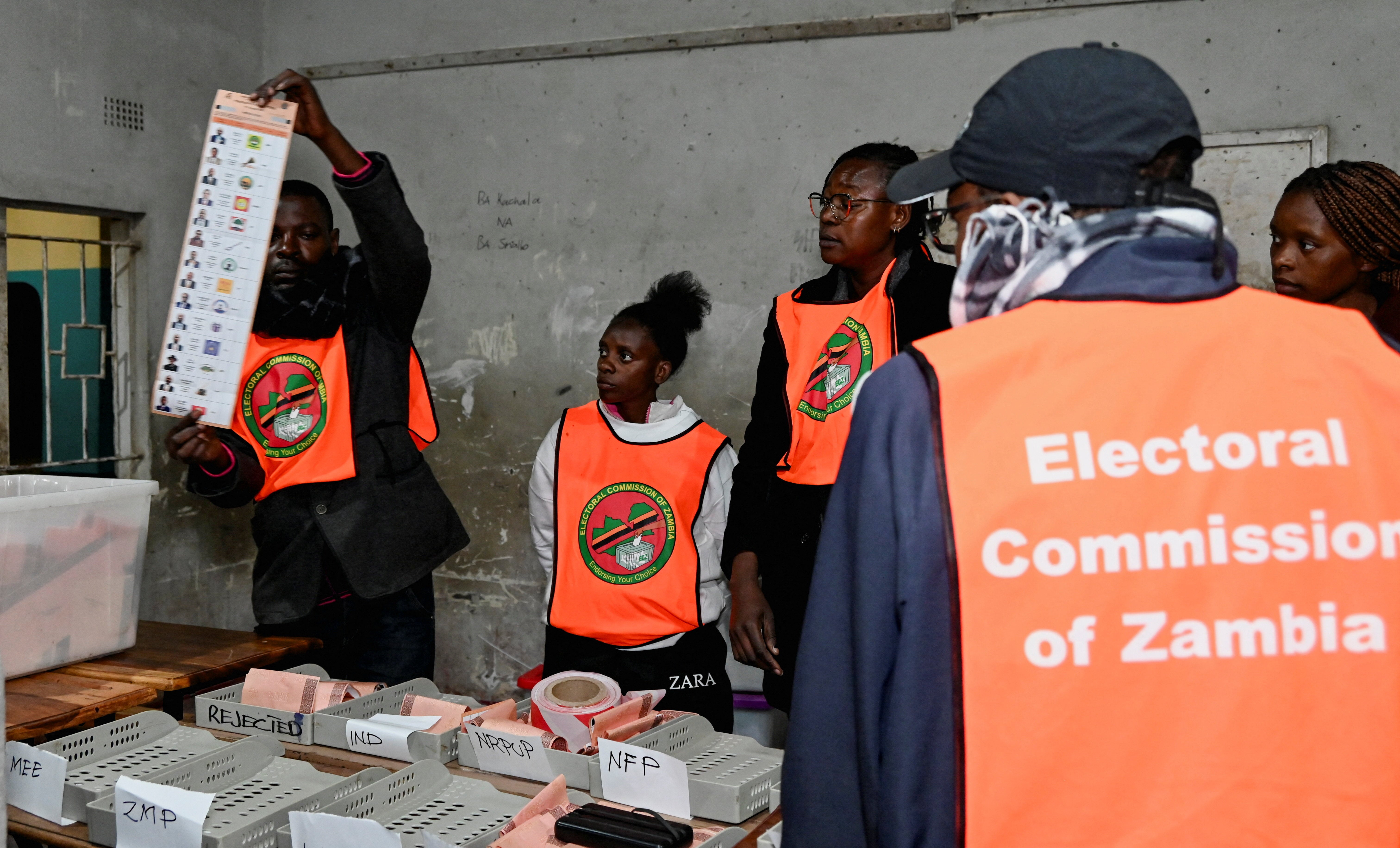 Zambia election chaos erupts as vote count halted over alleged violence and ballot paper theft