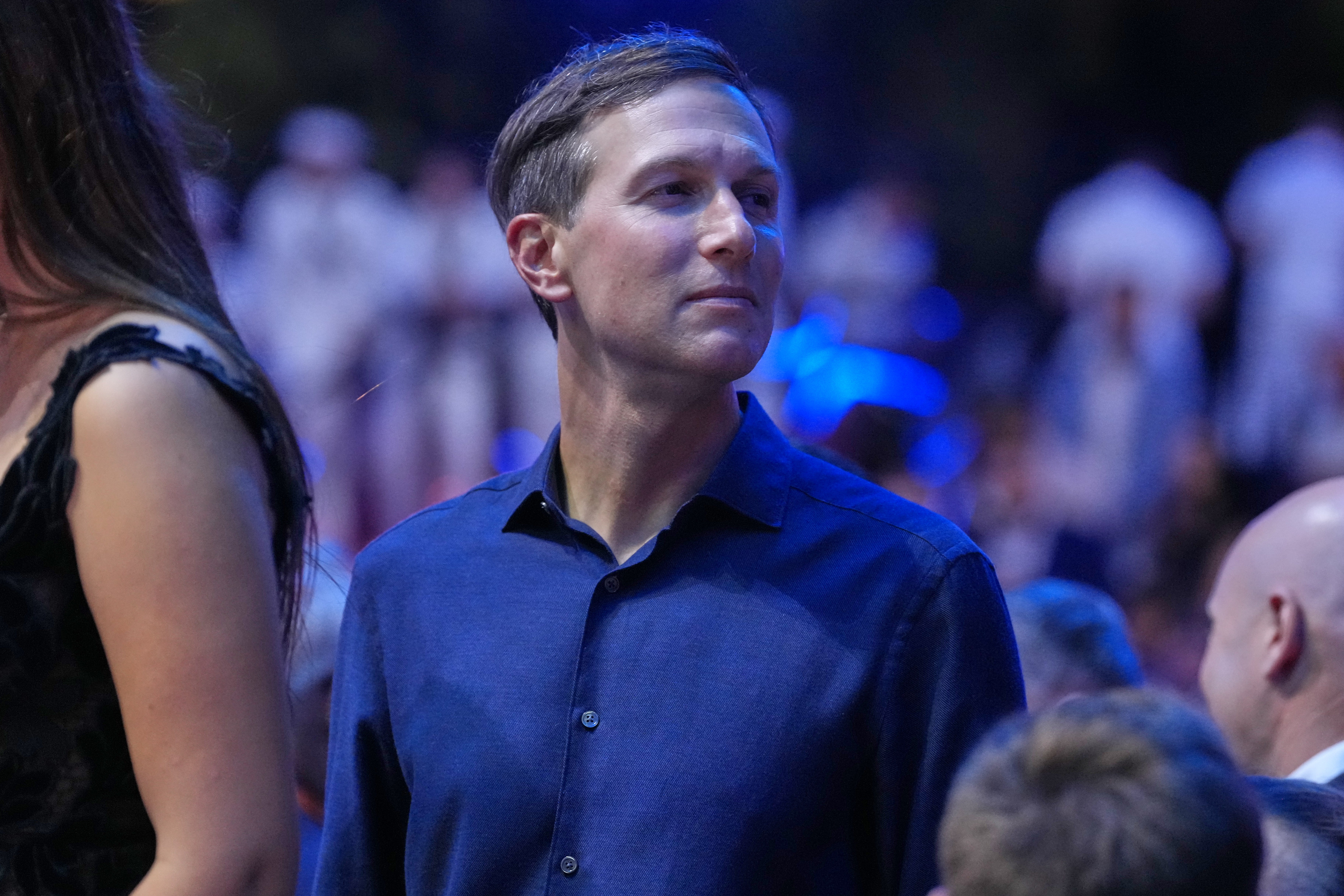 <p>Jared Kushner, the president’s son-in-law who serves as his “special envoy for peace” in the Middle East, recently met with House Minority Leader Hakeem Jeffries, as polls increasingly show signs of Republicans losing one or both chambers to Democrats in November</p>