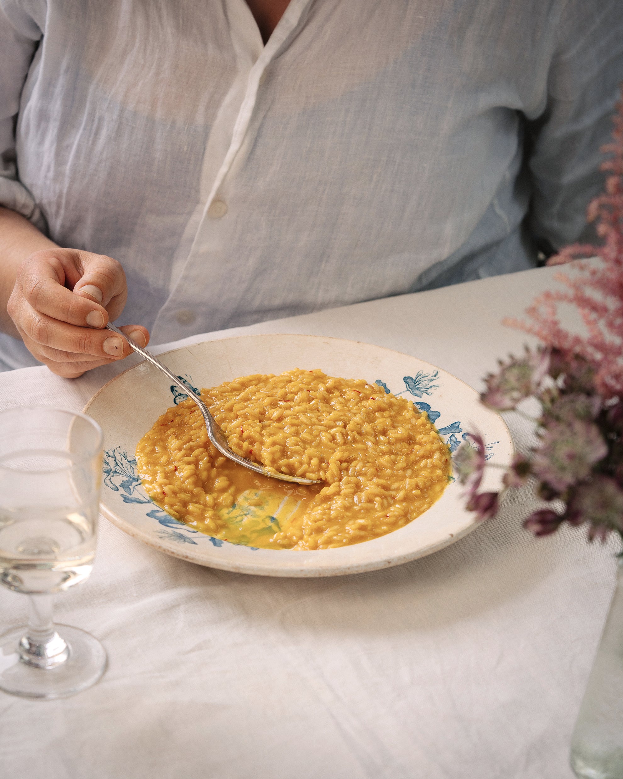 Risotto alla Milanese gets its distinctive golden colour and delicate flavour from saffron