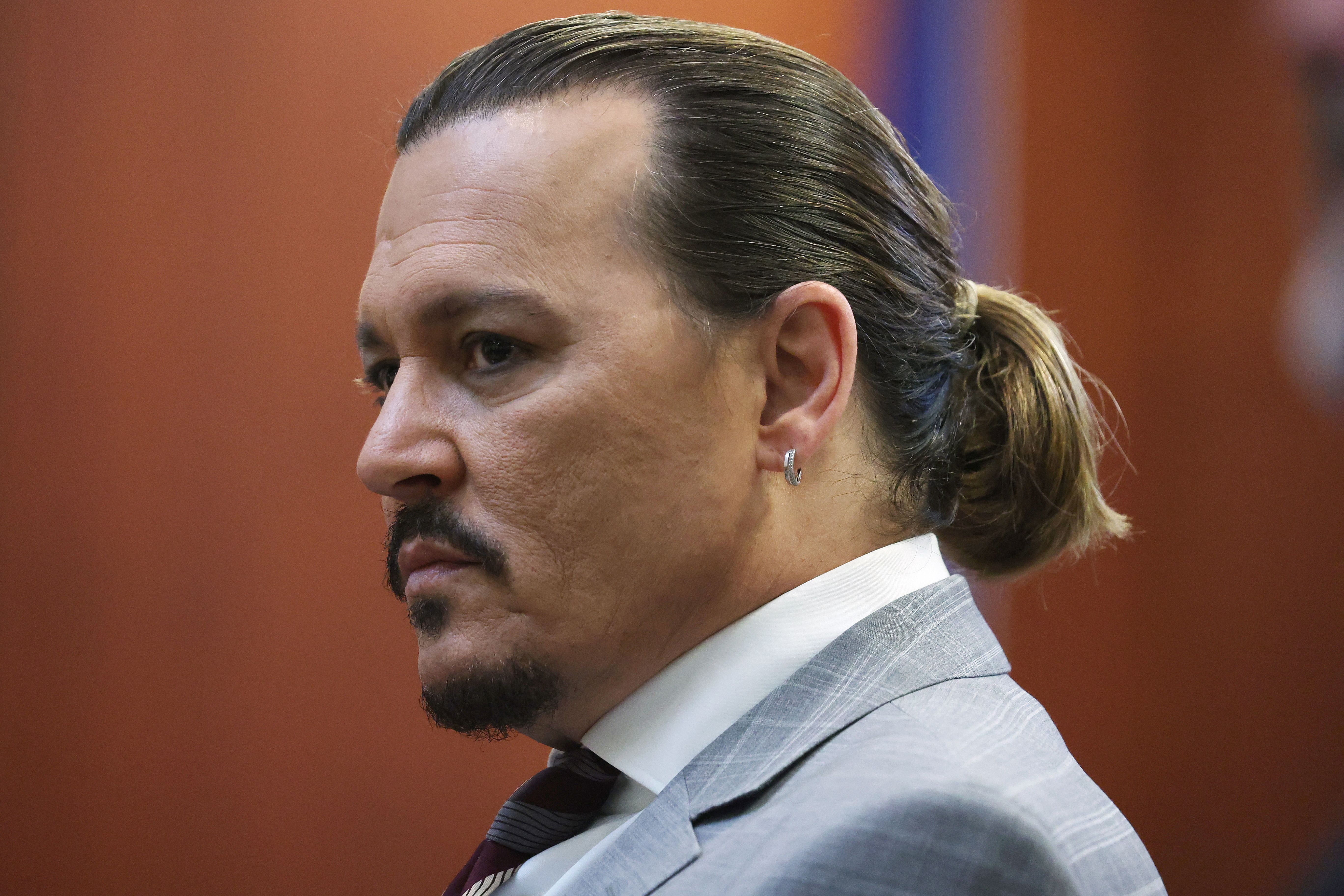 Johnny Depp in court in Virginia during his 2022 defamation battle