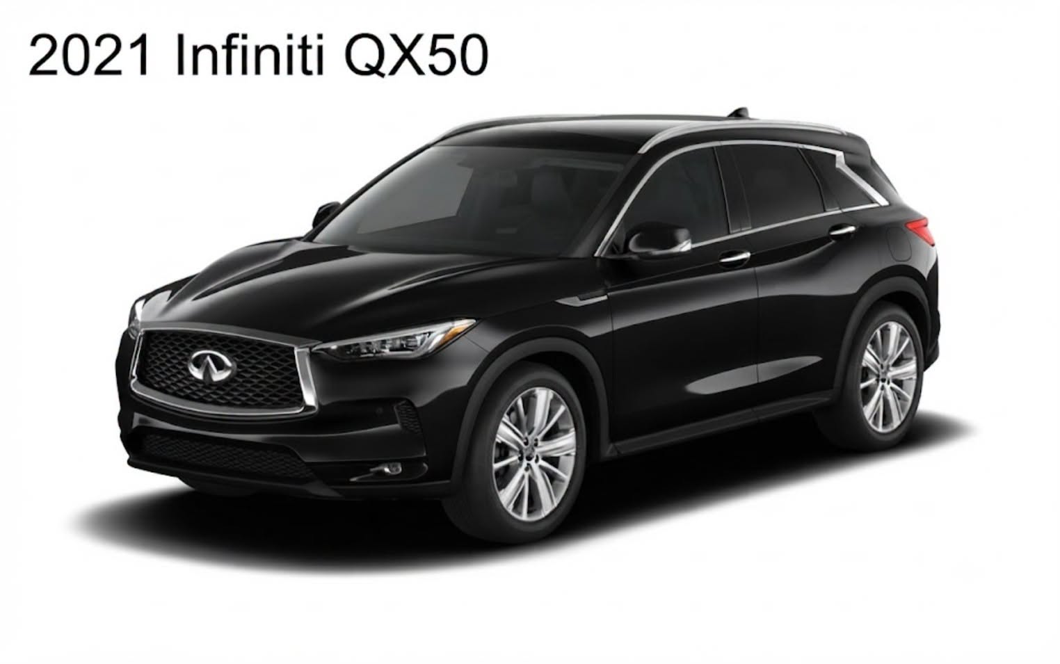 Her car is a black 2021 Infiniti QX50 SUV with a California license plate that reads 9SBB134