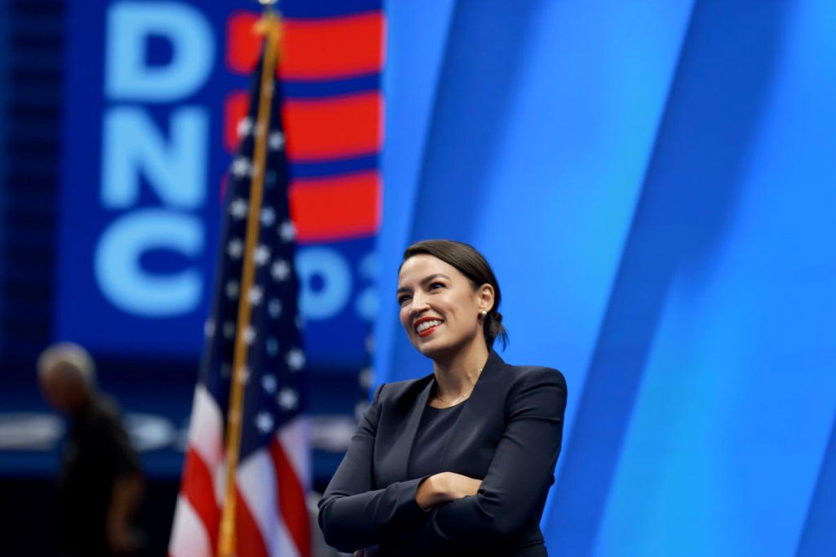 Rep. Alexandria Ocasio-Cortez is regularly eyed as a serious 2028 presidential contender and has now rejoined the Democratic Socialists of America’s New York chapter (Getty)