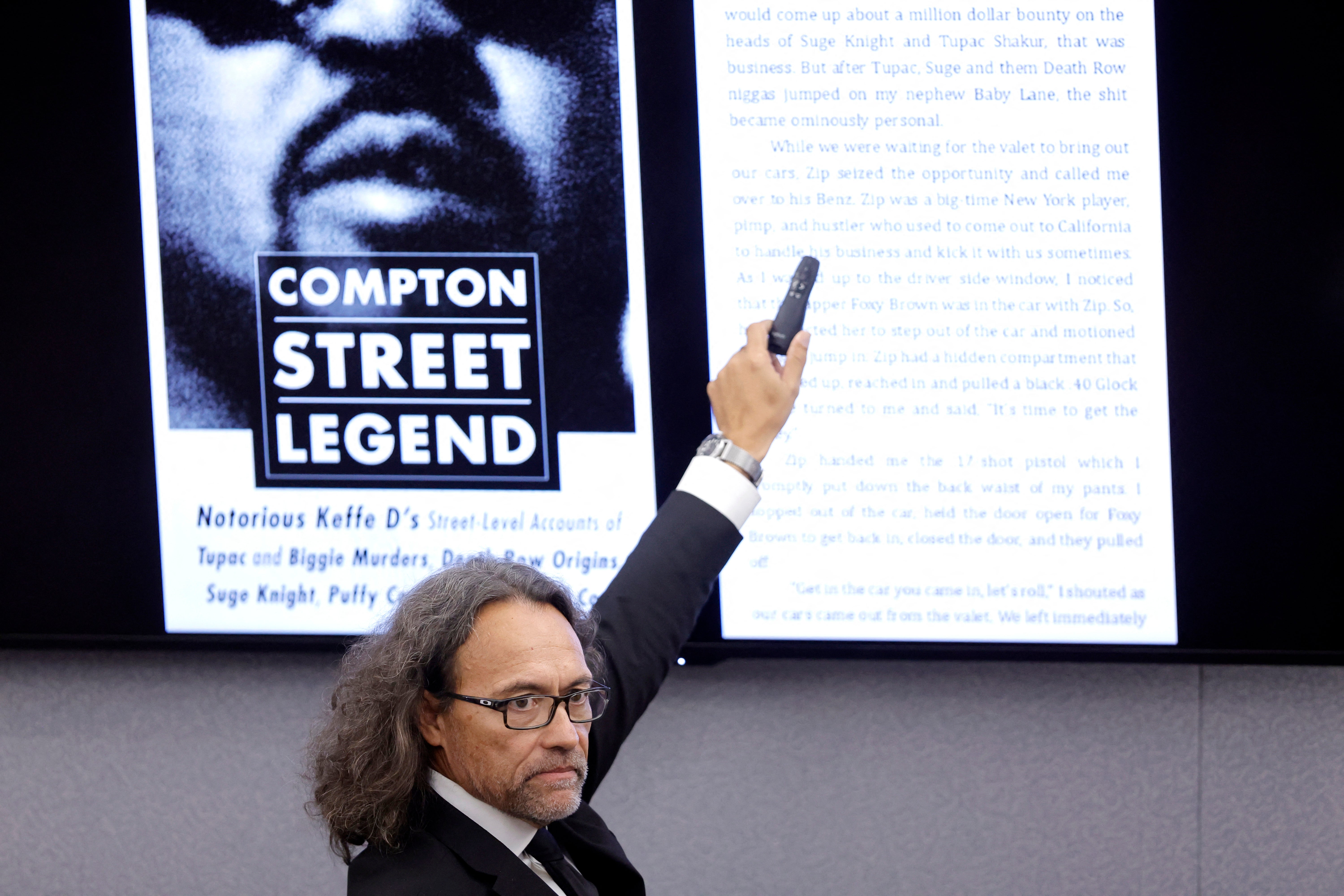 Davis' own memoir, Compton Street Legend, became a key part of the trial. Michael Sanft, Davis' attorney, argued that his client exaggerated claims made in the book