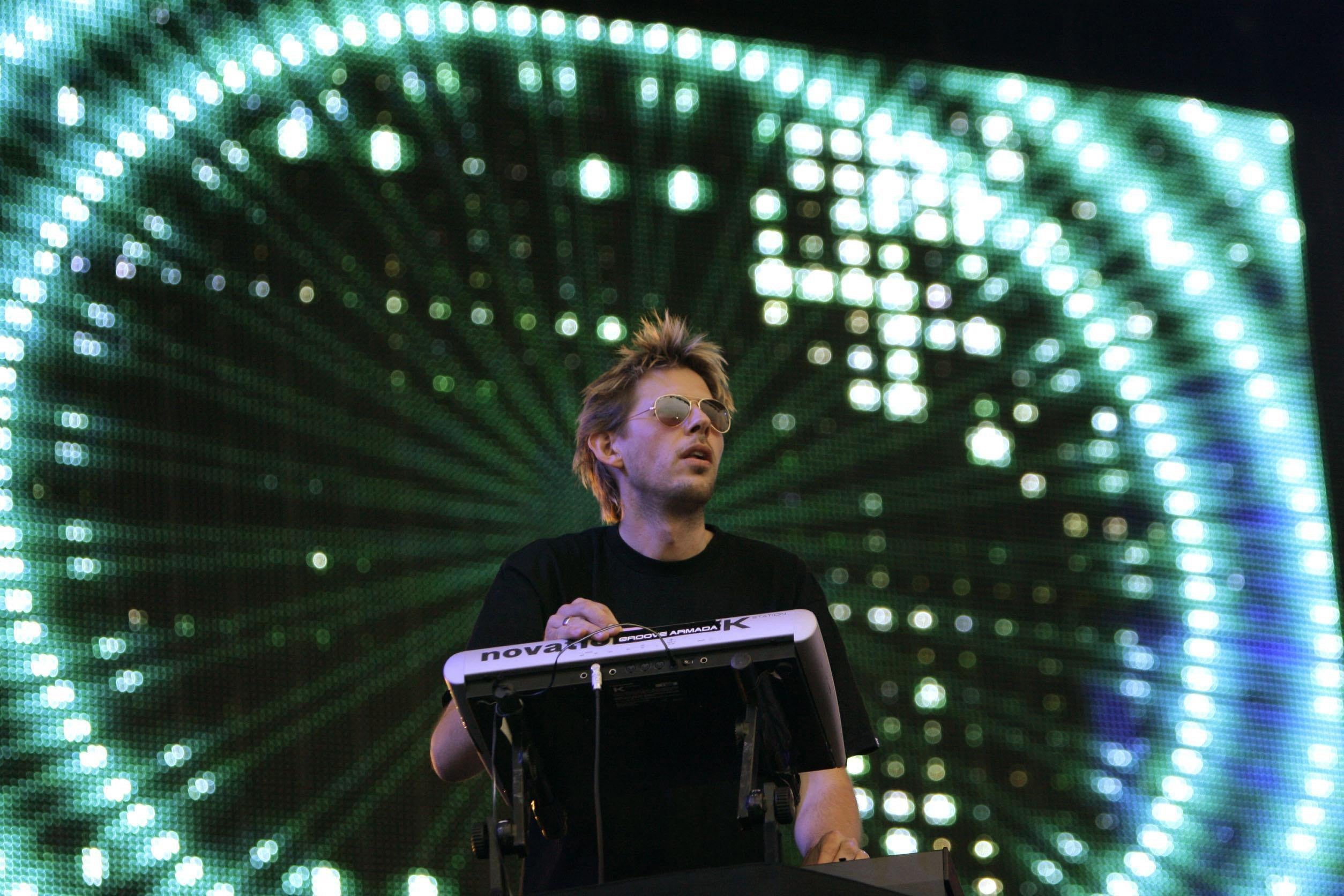 Andy Cato from Groove Armada performing at the Isle of Wight Festival in 2007