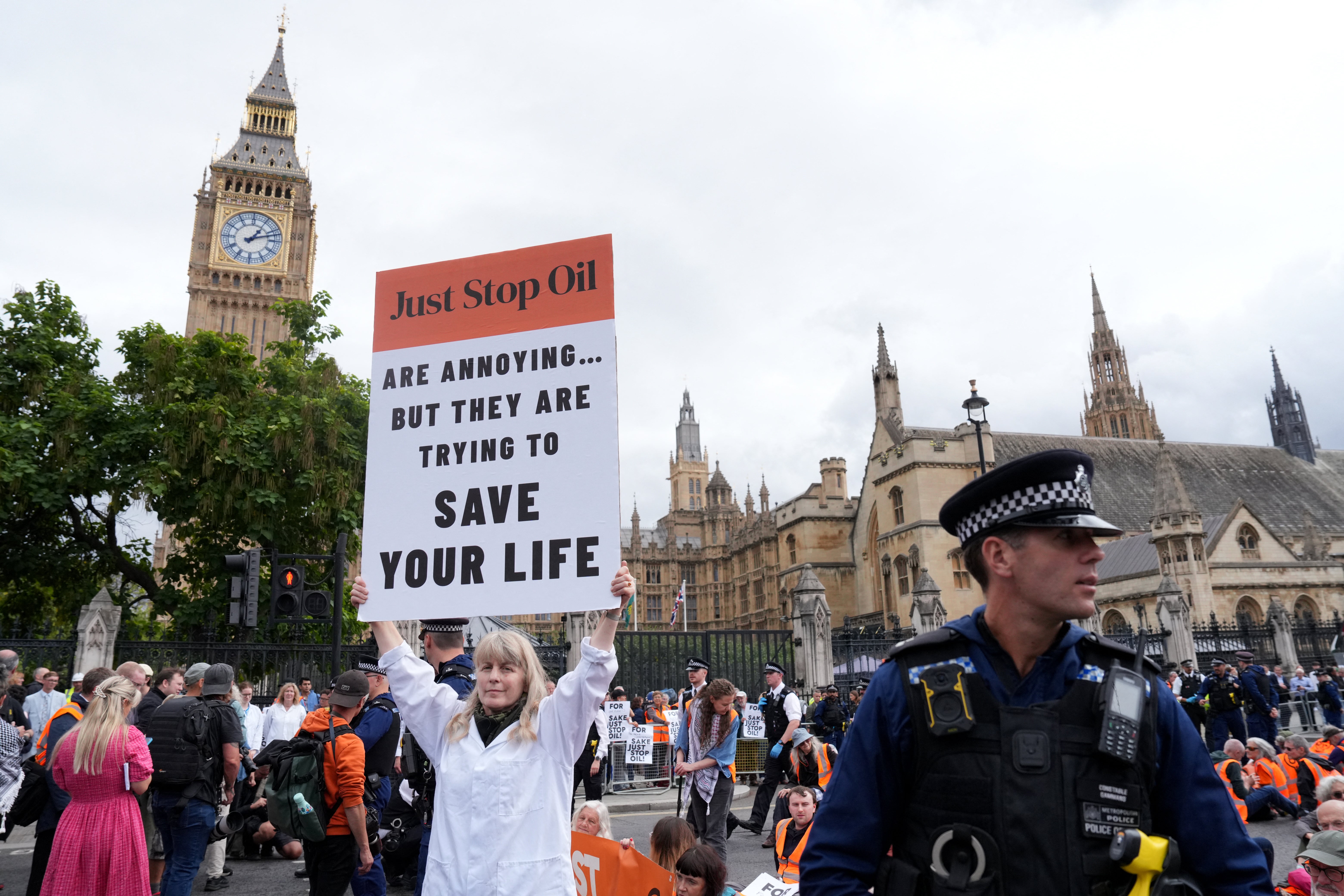 Just Stop Oil send clear message to Burnham with Westminster protest