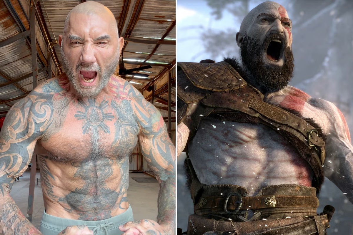 Dave Bautista shows off physical transformation to play Kratos in God of War series Dave Bautista shows off physical transformation to play Kratos in God of War series