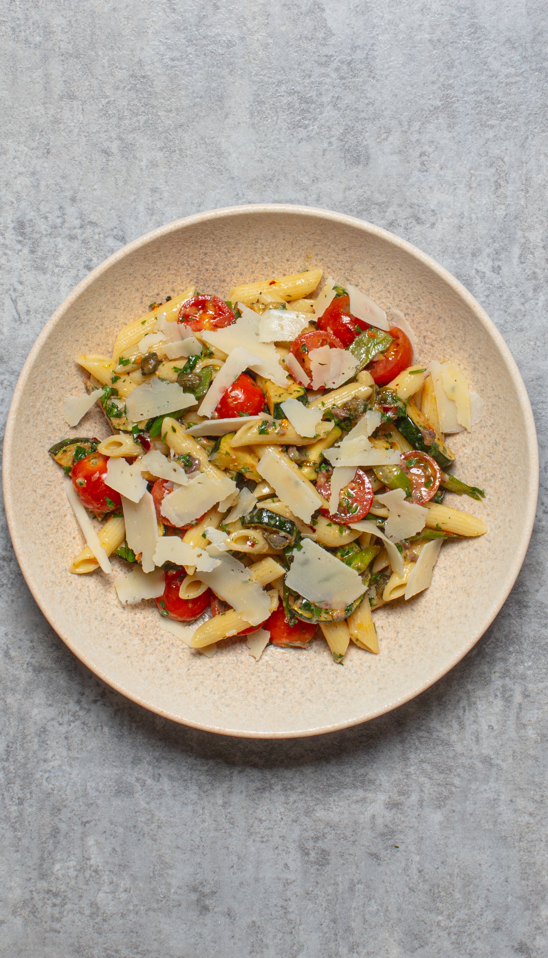 Lemon, capers and anchovies turn a simple pasta salad into something much punchier