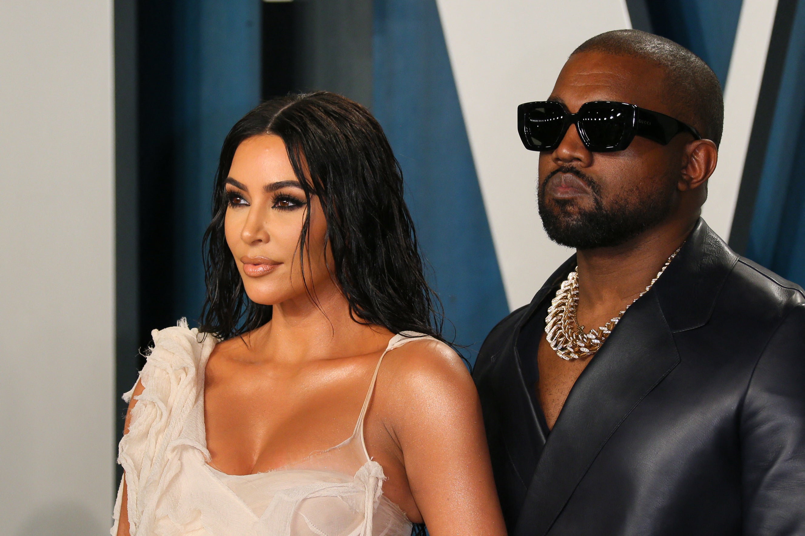 Exes Kim Kardashian and Kanye West, pictured here in 2020, sat on opposite sides of the room to watch their daughter’s show in Chicago