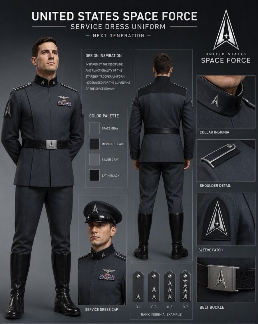 Donald Trump has been mocked over his new design for Space Force uniforms, with social media users likening them to something out of a sci-fi movie