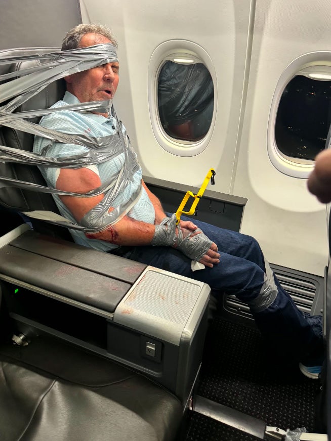<p>Arthur Layne Lundeen, 67, of Tucson, Arizona, allegedly began attacking the passenger next to him. He was arrested upon arrival and charged with disorderly conduct and second-degree assault</p>