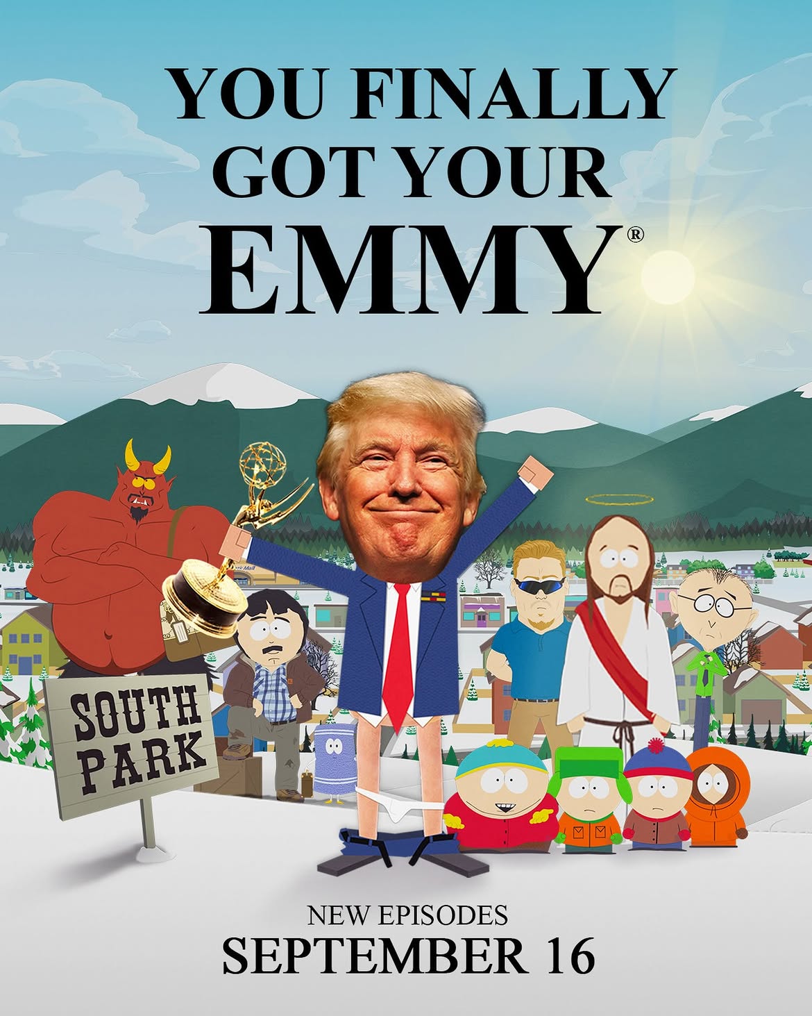 South Park Wins Emmy and Trolls Donald Trump With Award He Always Wanted