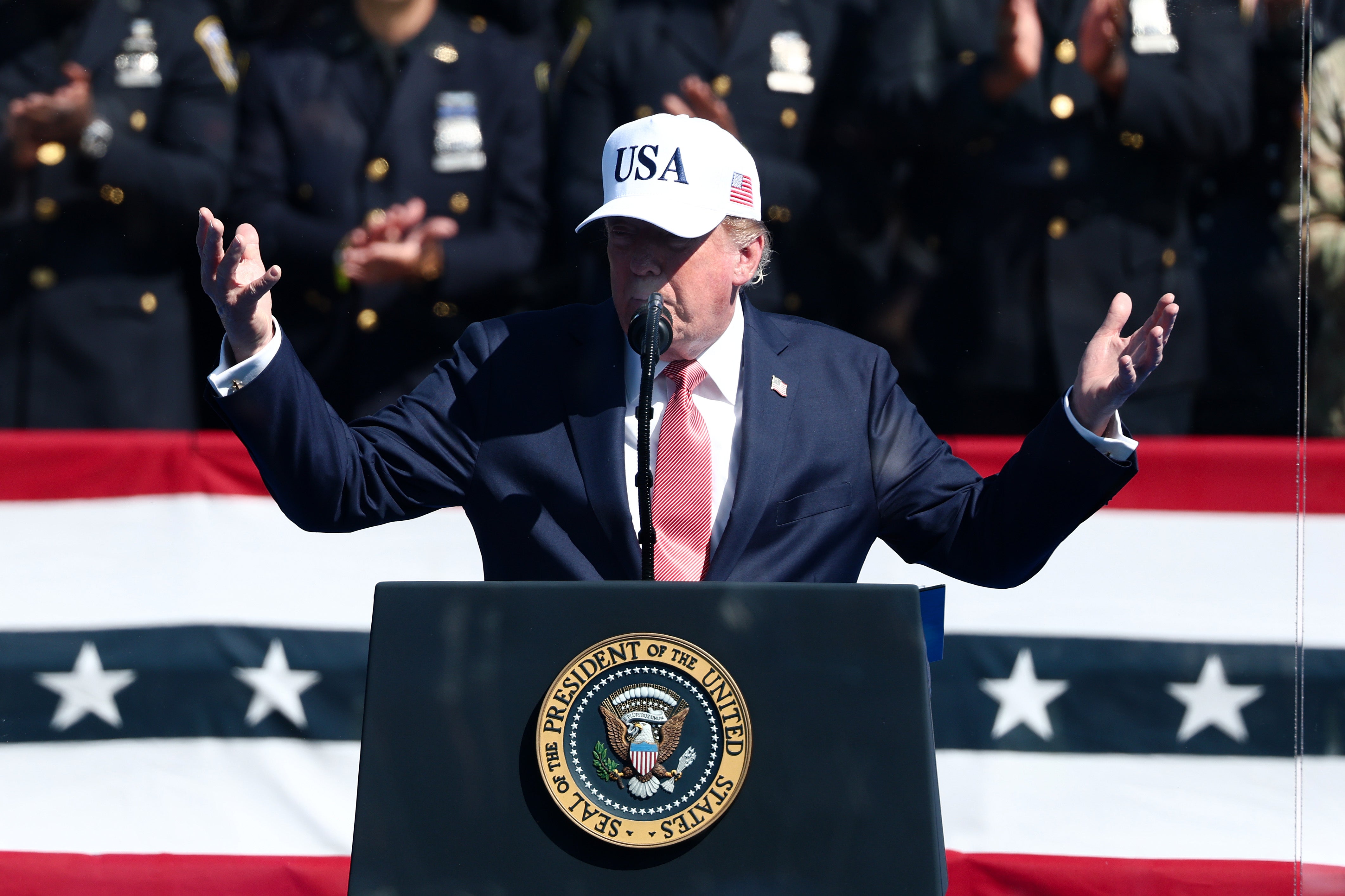 Trump claims firefighters carried him away from Ground Zero right after 9/11