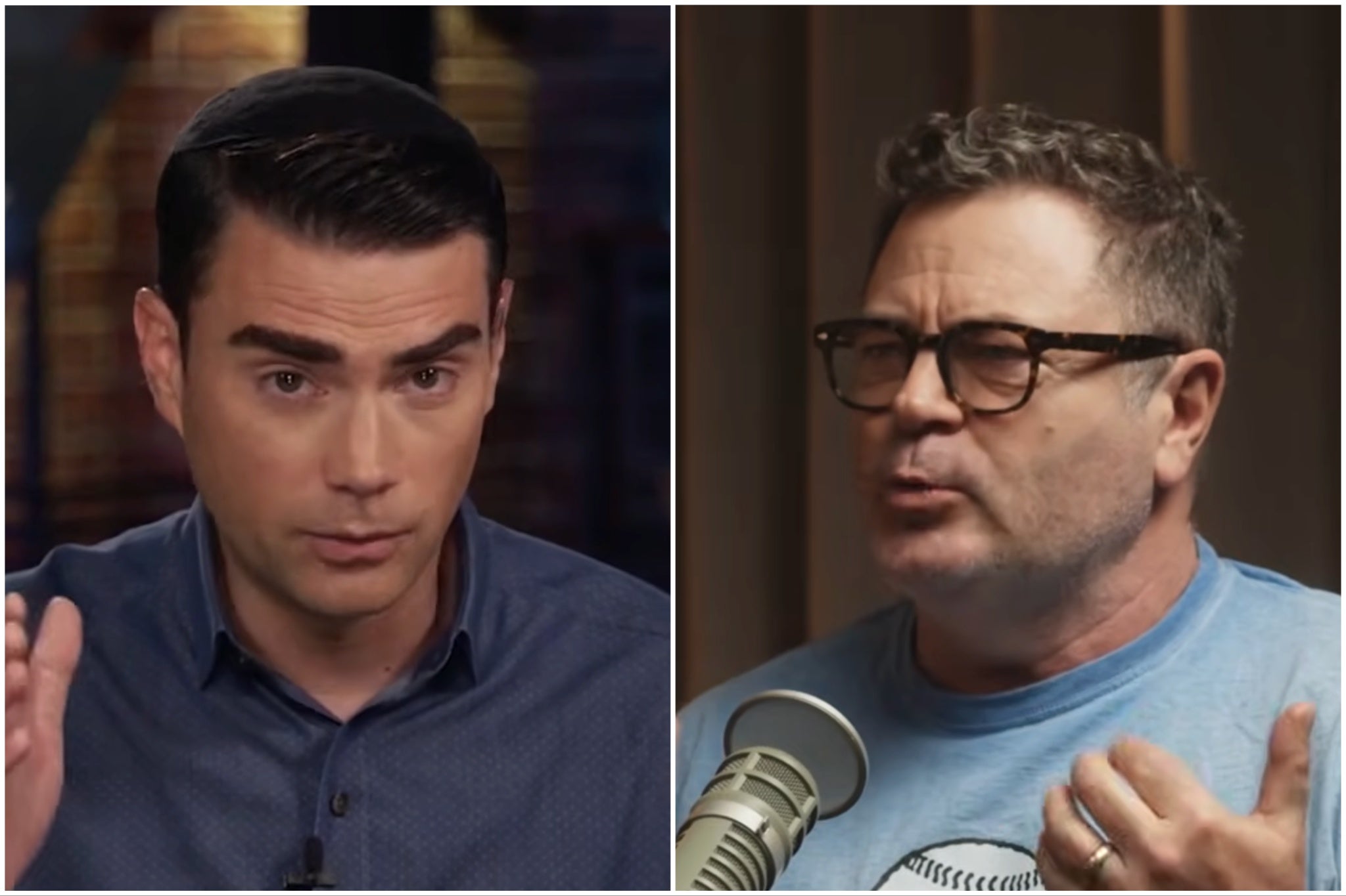 Ben Shapiro (left) and Nick Offerman