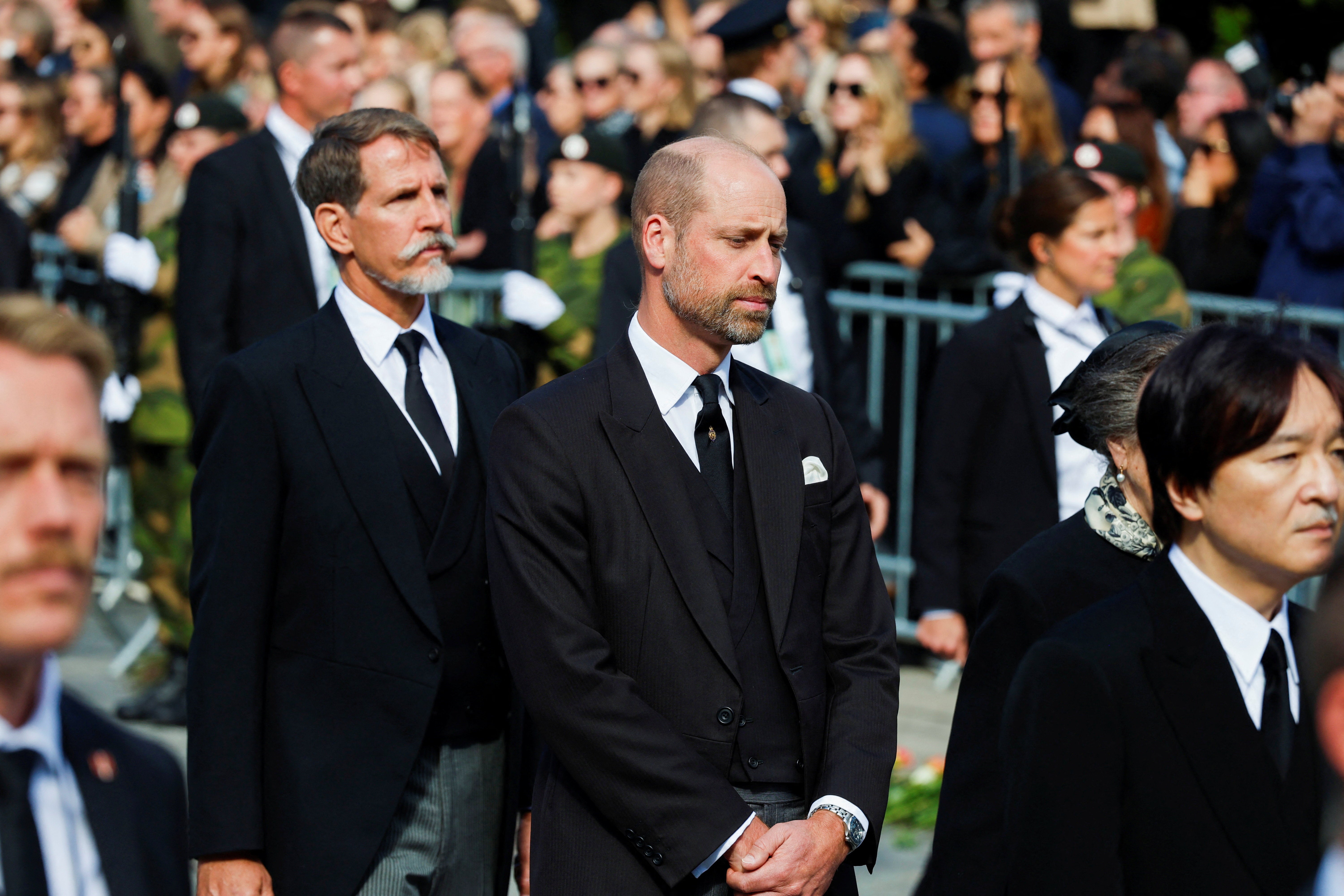 King Harald funeral: Prince William walks behind late monarch’s coffin in solemn procession at funeral