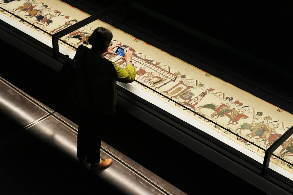 Bayeux Tapestry set to be unveiled to the public on Thursday Copy link Bookmark Bookmark popover Removed from bookmarks The Bayeux Tapestry is to open for viewing by the public on Thursday (Jonathan Brady/PA) ( PA Wire )