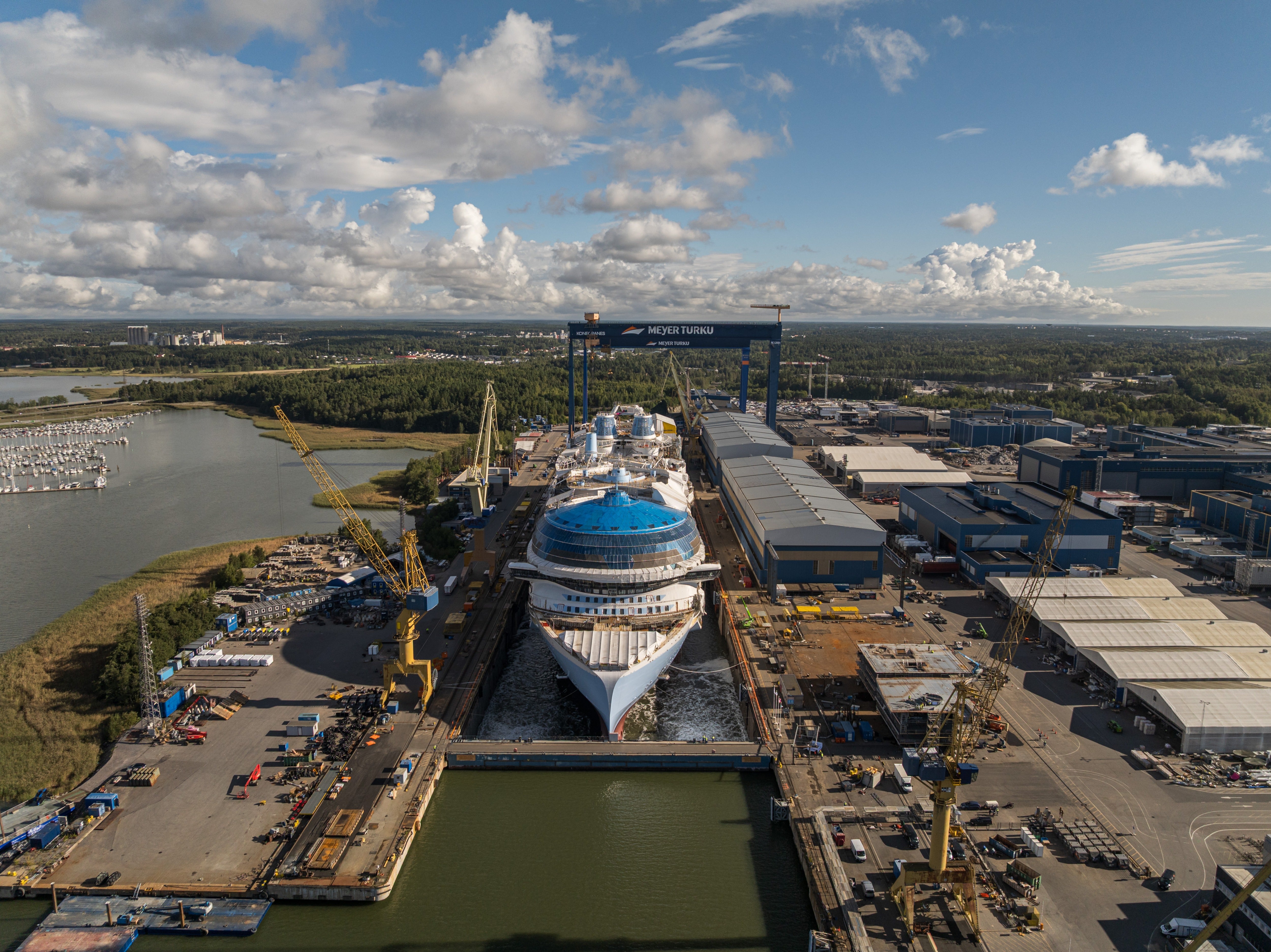 Royal Caribbean floats out new Hero of the Seas cruise ship
