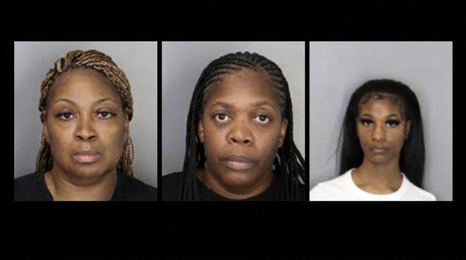 Tametria Norry (left), Sabrina Powe (center) and Amilya Hardin (right) — three employees of a Cordova childcare center in Memphis — face felony charges following a grand jury indictment stemming from the August death of a six-year-old girl left inside a hot van