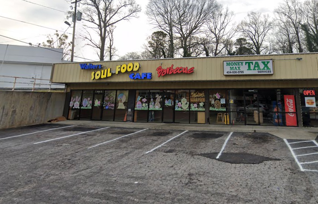 An unidentified man was found dead Monday morning after becoming wedged in a kitchen HVAC vent at Walter’s Soul Food Cafe in southwest Atlanta