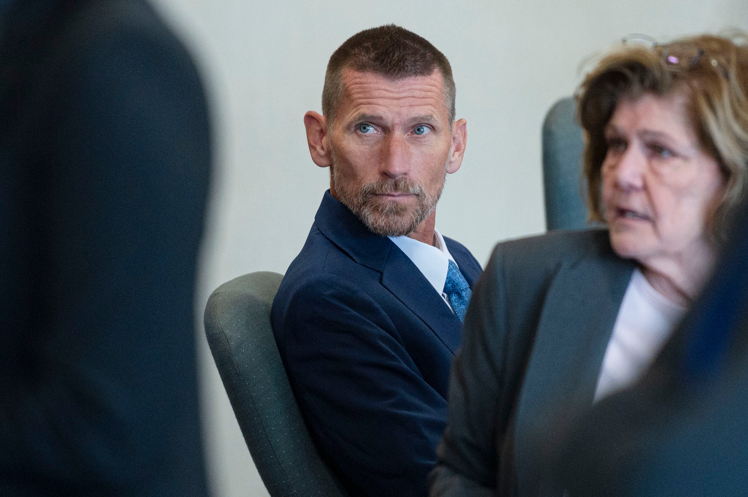 Jason Eaton appears in court during his trial in Burlington, Vt., Monday, Sept. 14, 2026